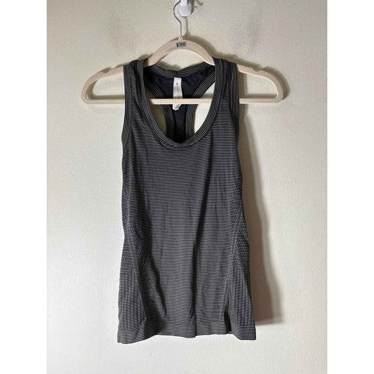 Athleta Black and Tan Stripe Athletic Tank Sz XS