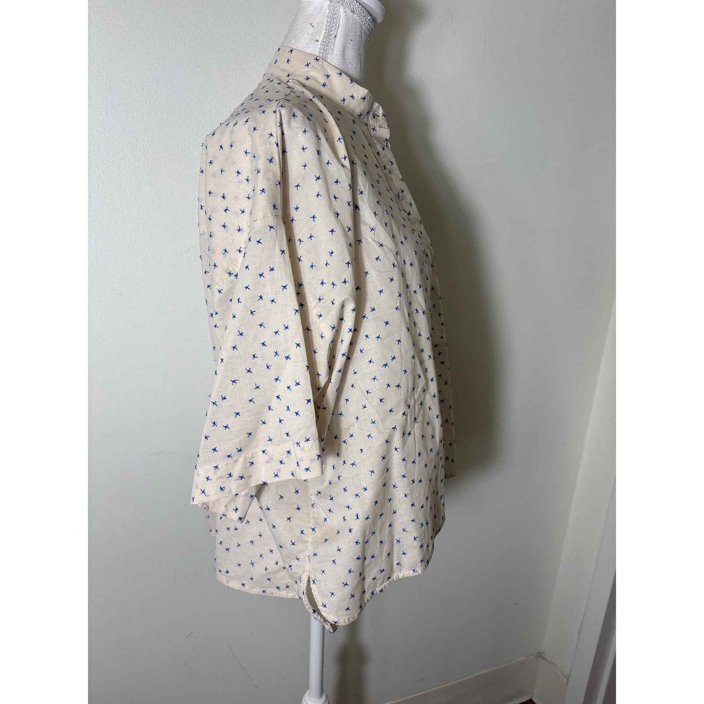 Ottod'Ame Cream with Blue Stitch Sz 6