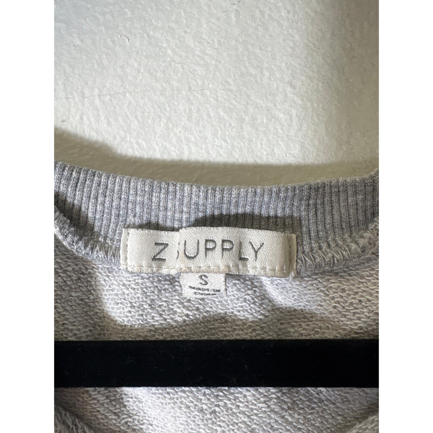 Z Supply Gray Puff Sleeve Sweatshirt Sz S