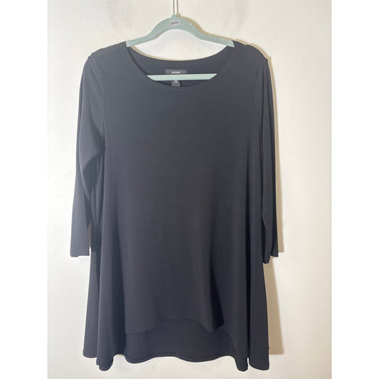 Alfani Black Swing Long Sleeve Top Sz M