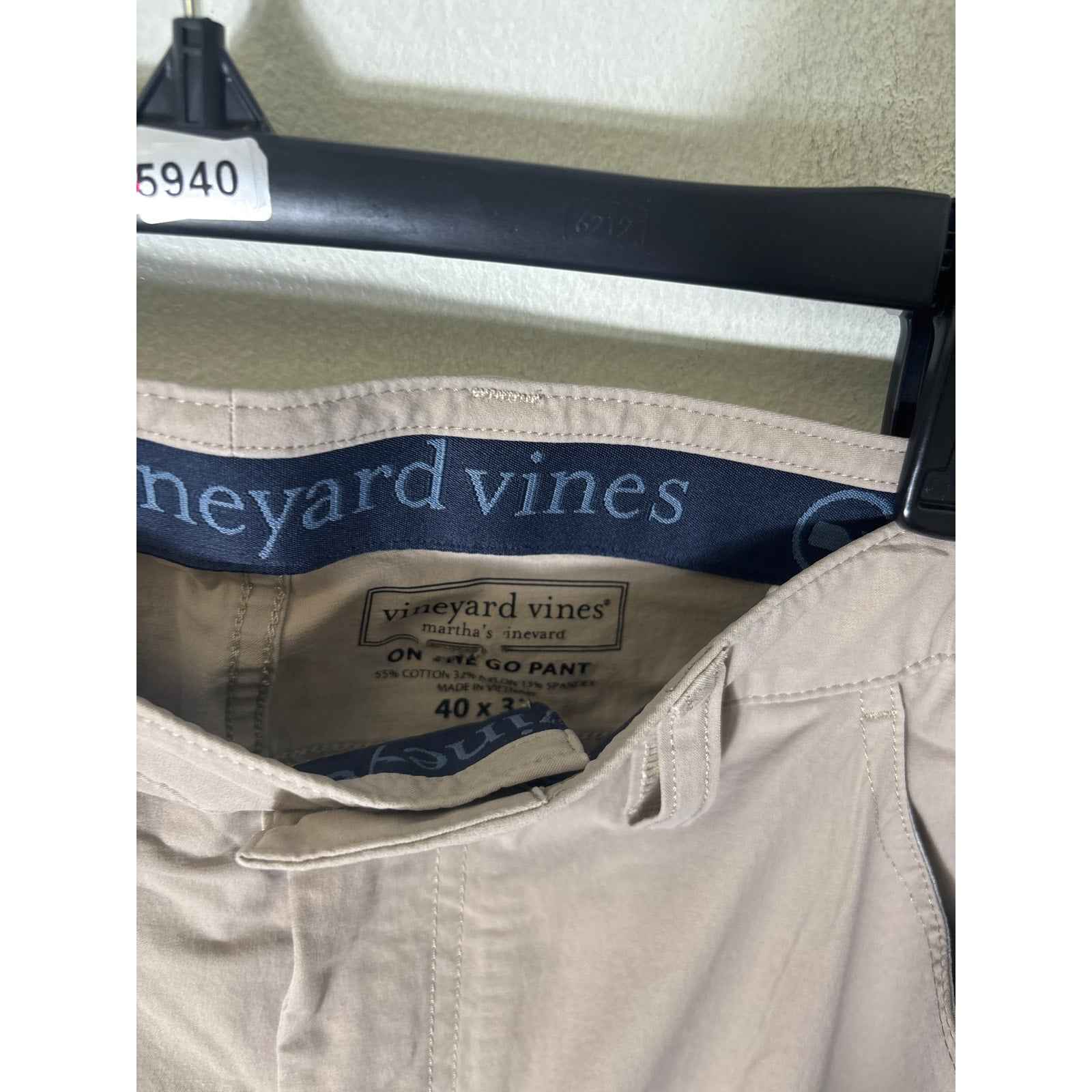 Men's Vineyard Vines Khaki Performance Style Pants Sz 40x32