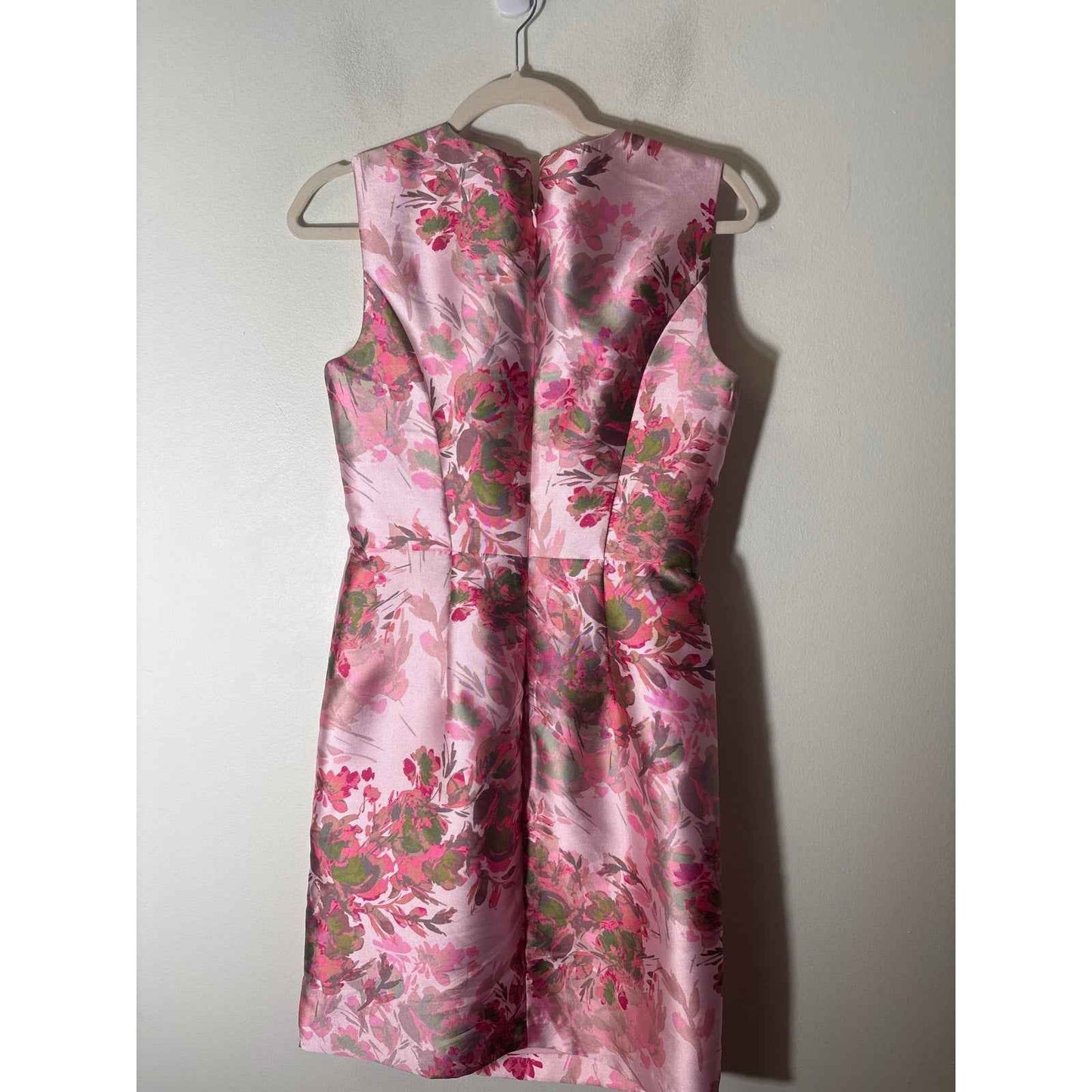 Kay Unger Pink Floral Sleeveless Knee Length Dress Sz 4