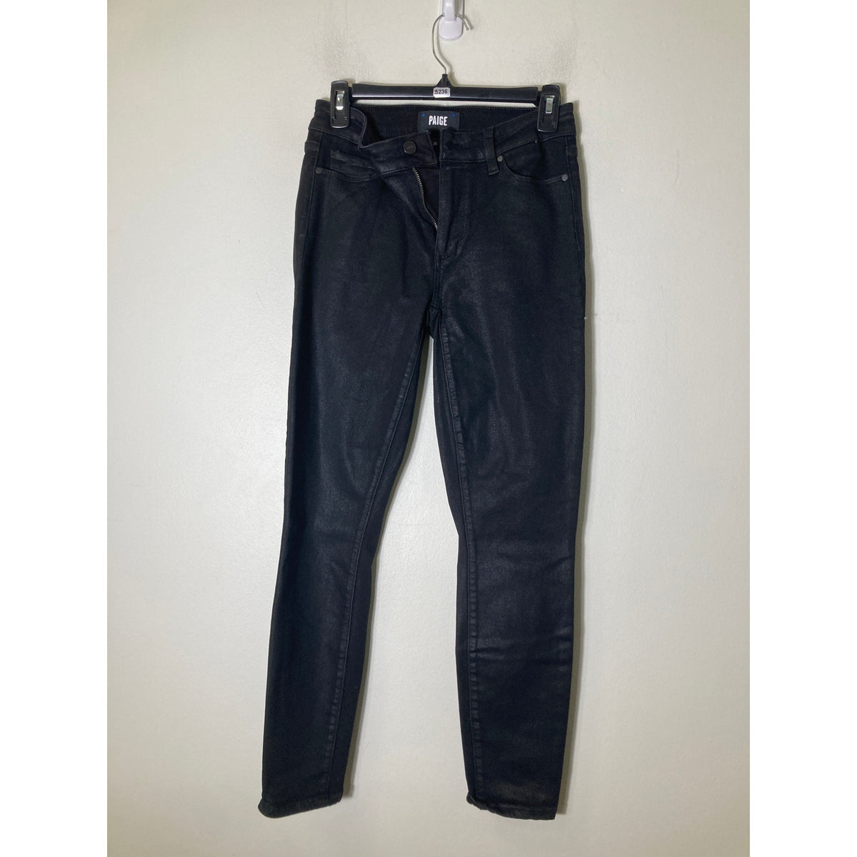 Paige Hoxton Ankle Black Shimmer Denim Sz 26