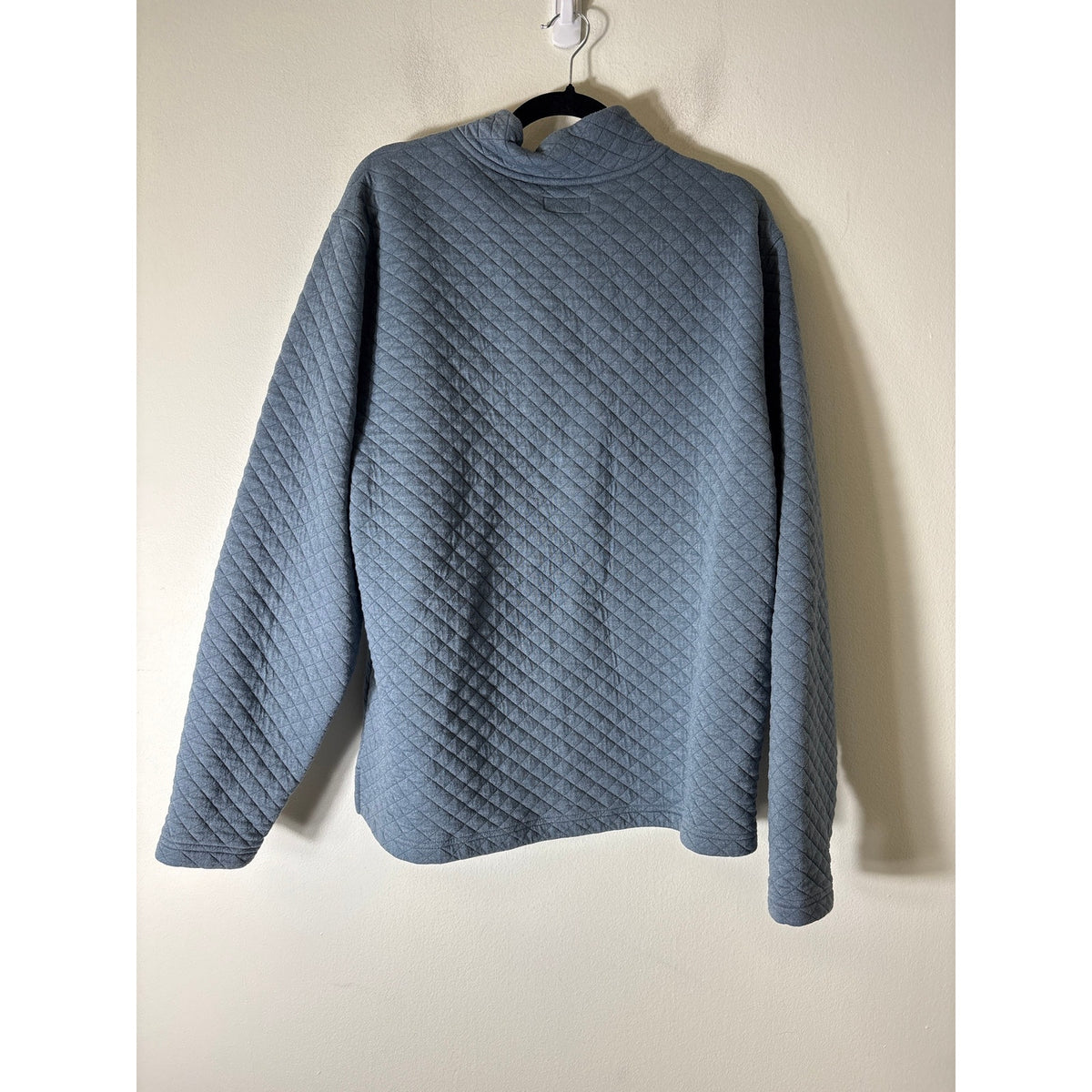 Men's Oxford Blue Long Sleeve Quilted Pullover Sz XL