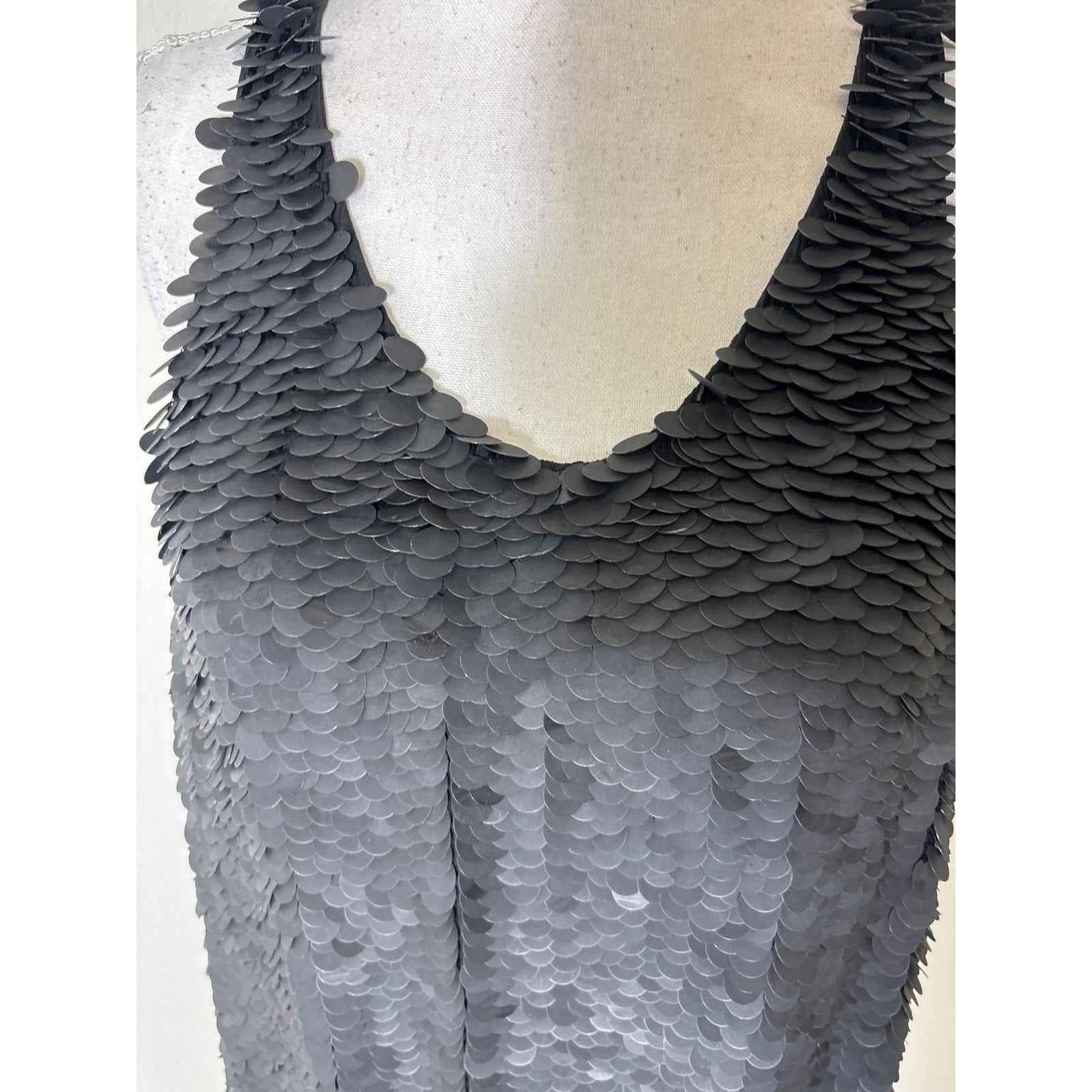 3.1 Phillip Lim Fish Scale Sequin Razor Back Tank sz 4