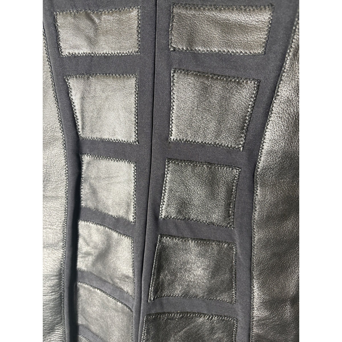 Nicole Miller Black Mesh and Leather Mini Dress Sz 2