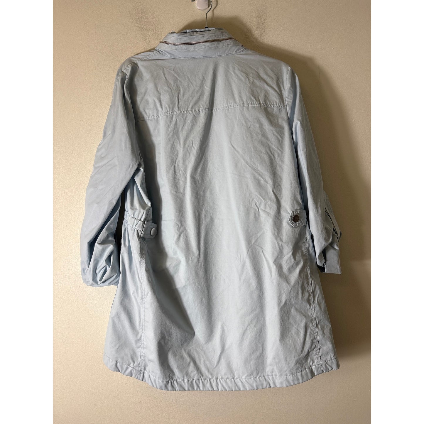 Nikki Jones casual Light Blue Everyday Long Sleeve Zip Up Hooded Jacket sz M