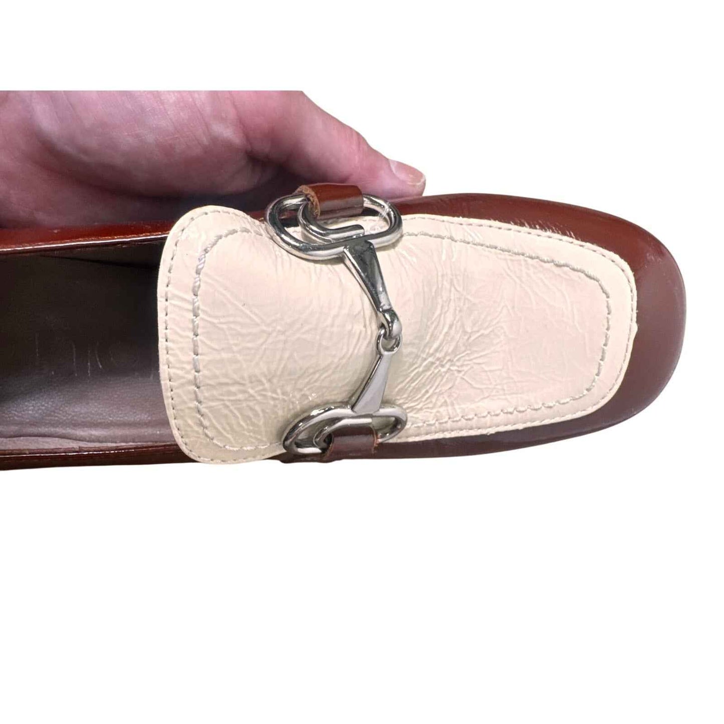 Wonders Ox Blood Leather Square Heel Horsebit Mule Sz 38