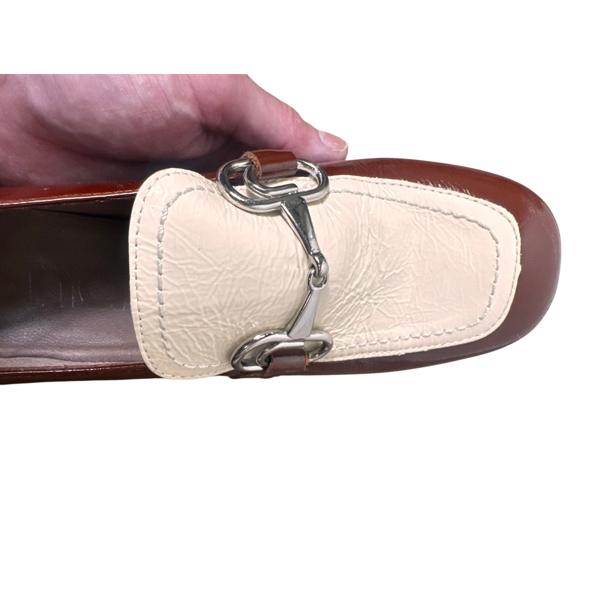 Wonders Ox Blood Leather Square Heel Horsebit Mule Sz 38