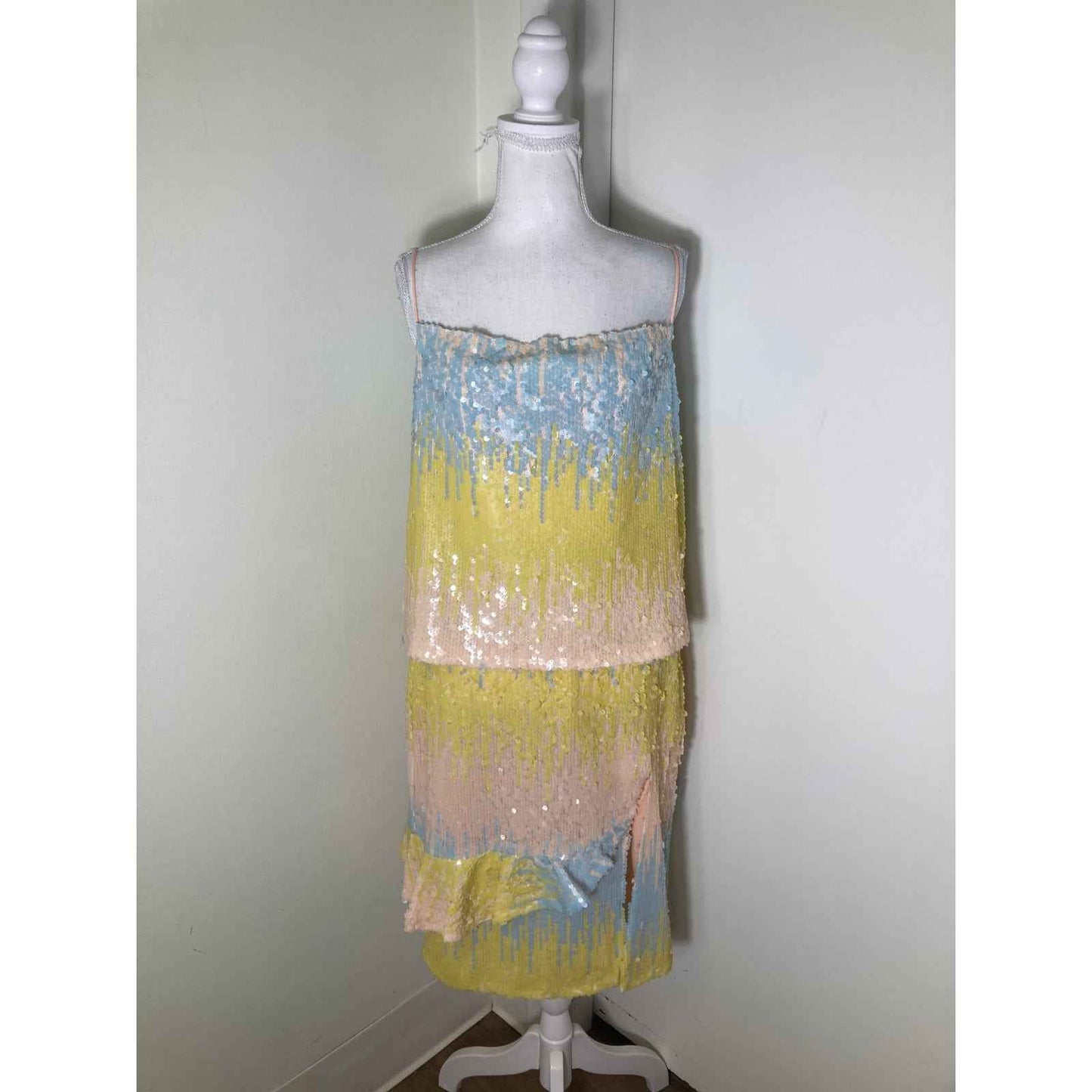 NWT Endless Rose Pastel Sequin Top and Skirt Set Sz S