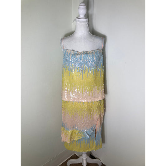 NWT Endless Rose Pastel Sequin Top and Skirt Set Sz S