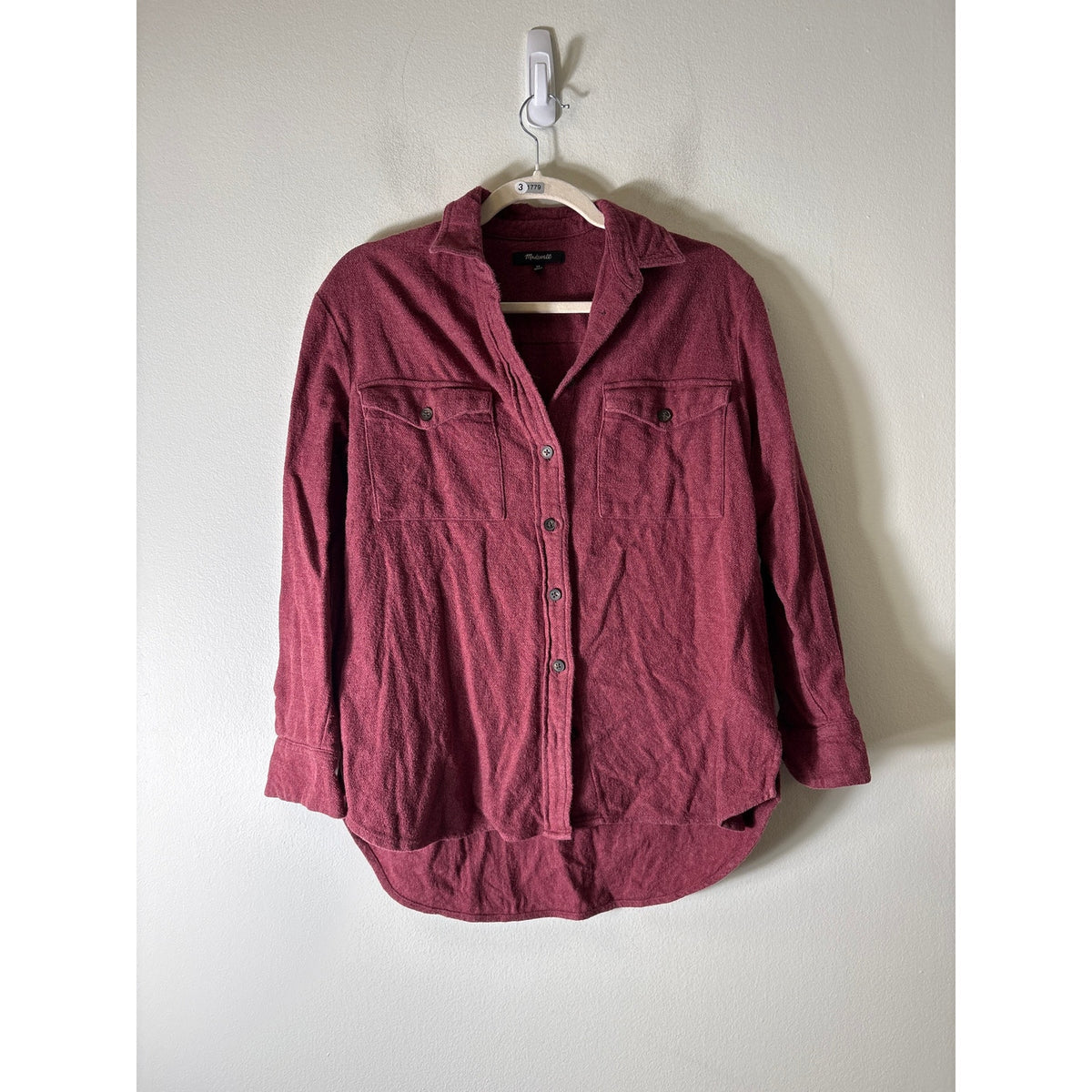 Madewell Rust Flannel Button Up Shirt Sz Xs