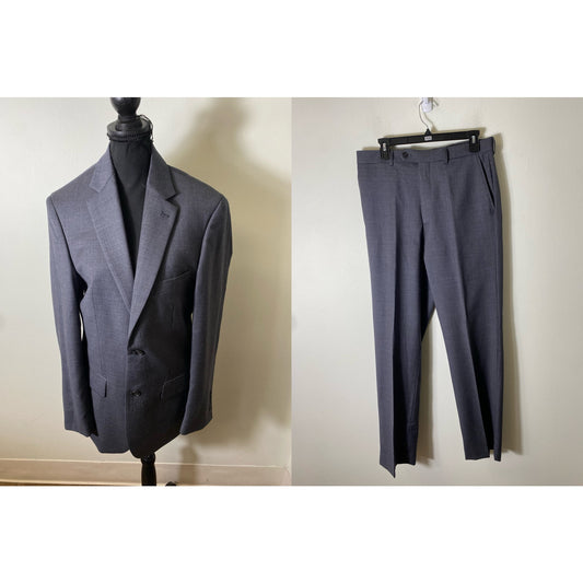 Jos A Bank Grey Suit Size 31 Pant with matching wool jacket