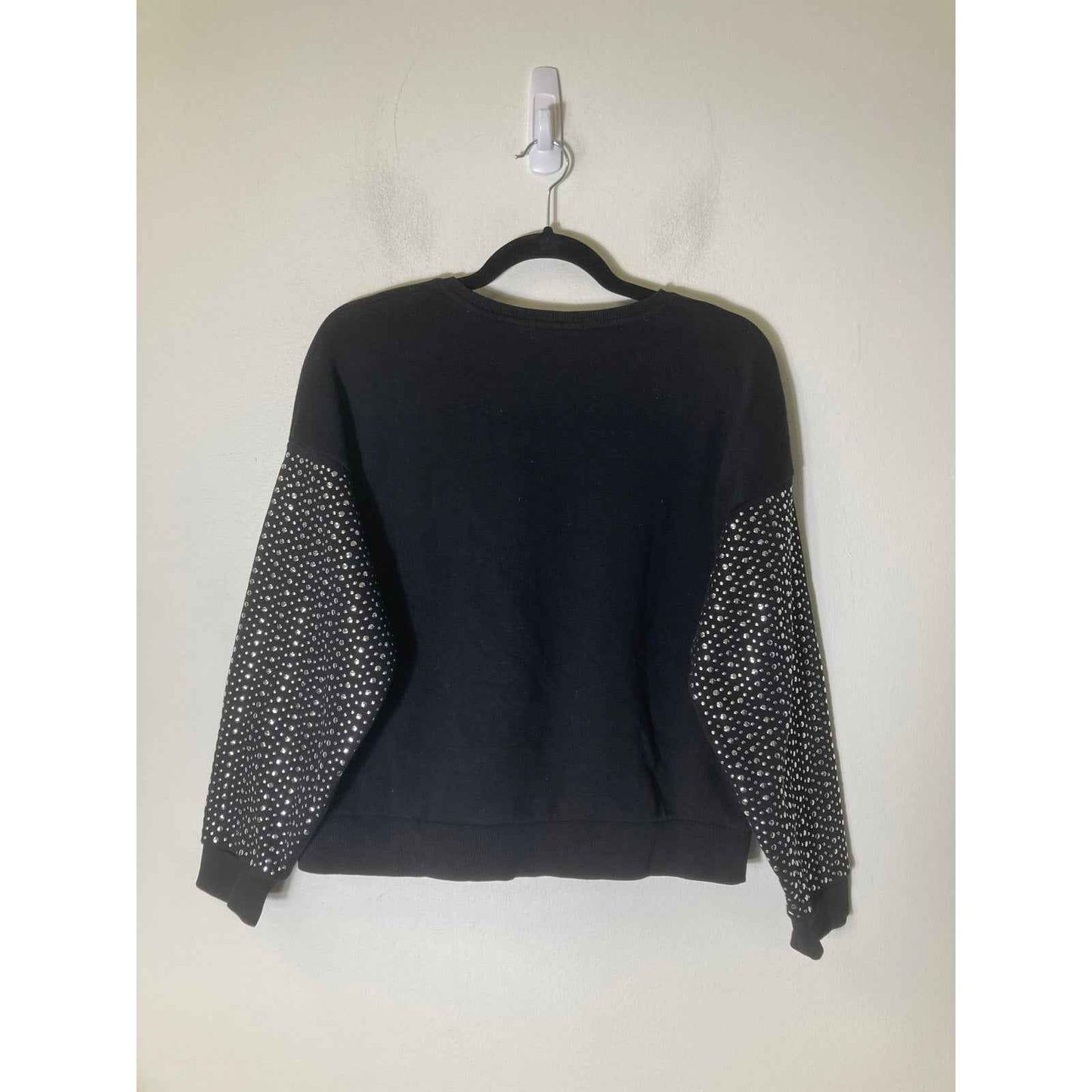Generation Love Black Long Sleeve Silver Studded Sweatshirt Sz XS/S