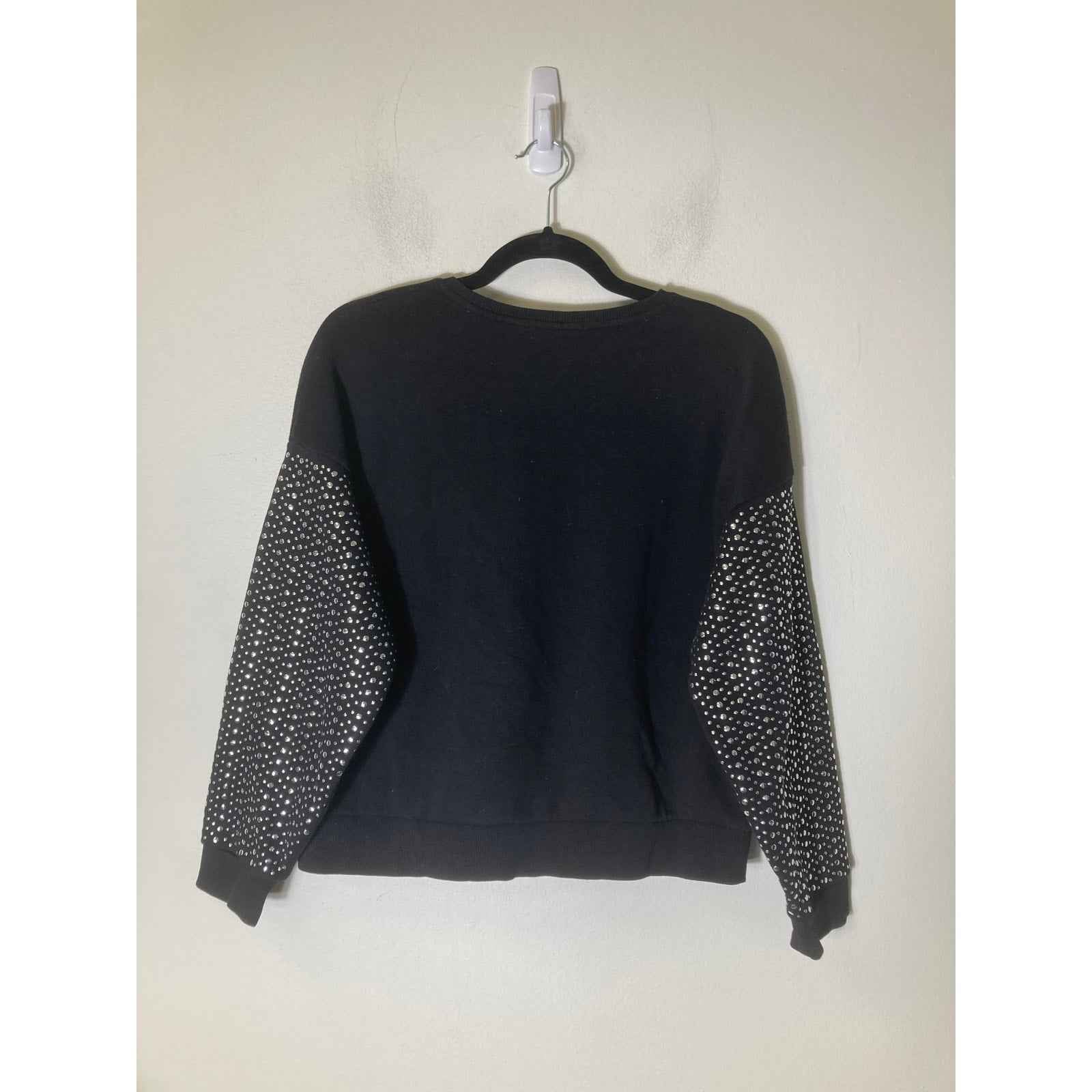 Generation Love Black Long Sleeve Silver Studded Sweatshirt Sz XS/S