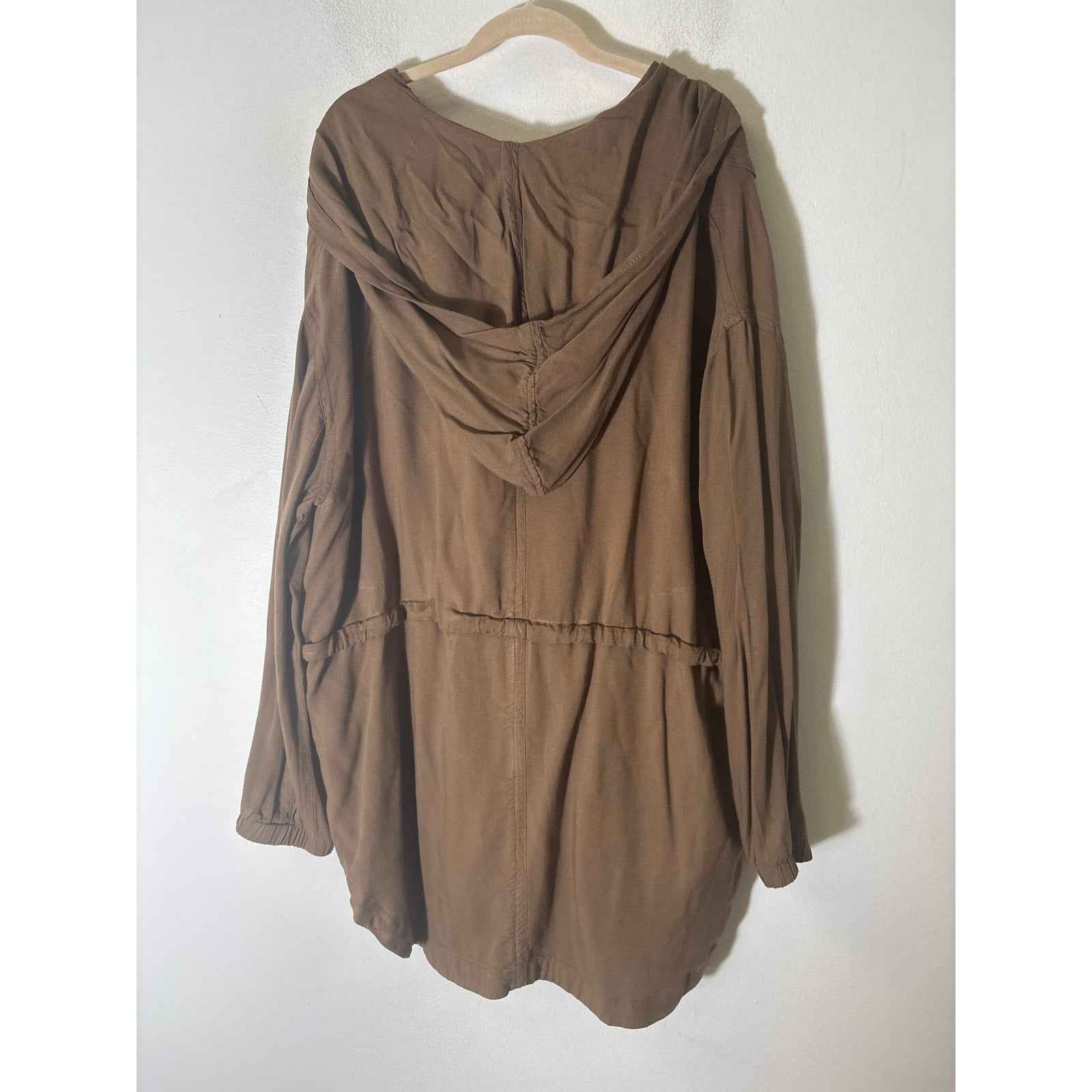 Love Tree Army Green Long Sleeve Hooded Zip Up Jacket Sz M