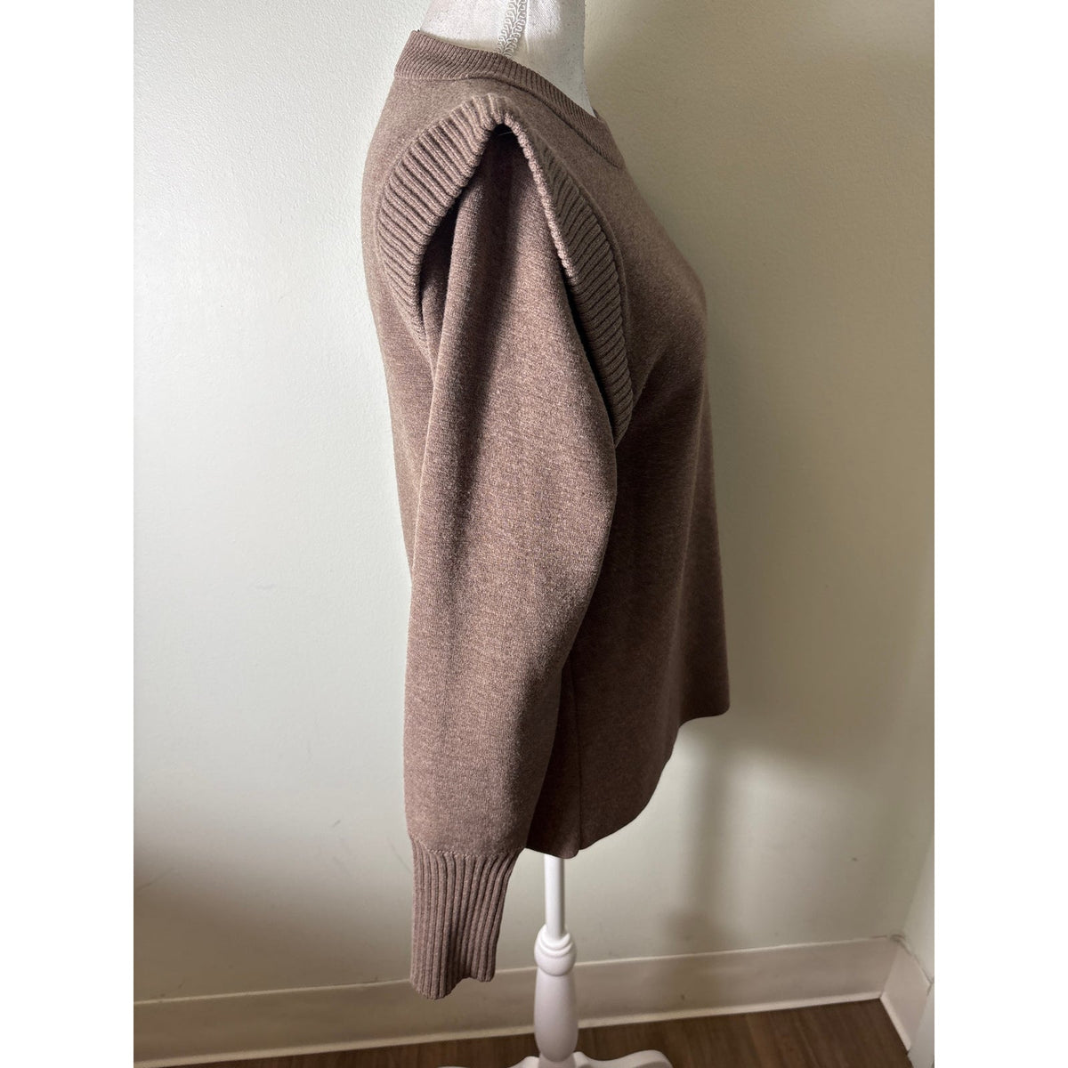 Sea New York Brown Long Sleeve Crew Neck Sweater Sz S