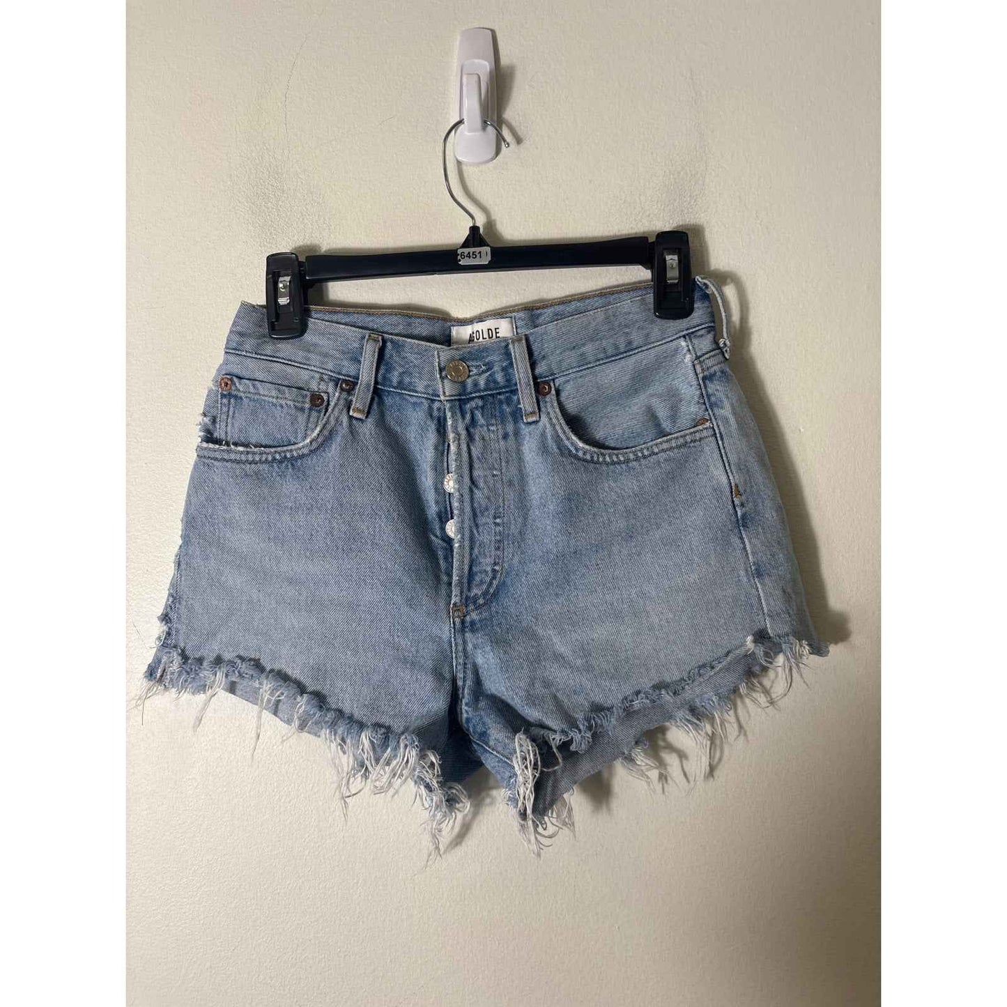 Agolde Parker Cutoff Denim Shorts Sz 24