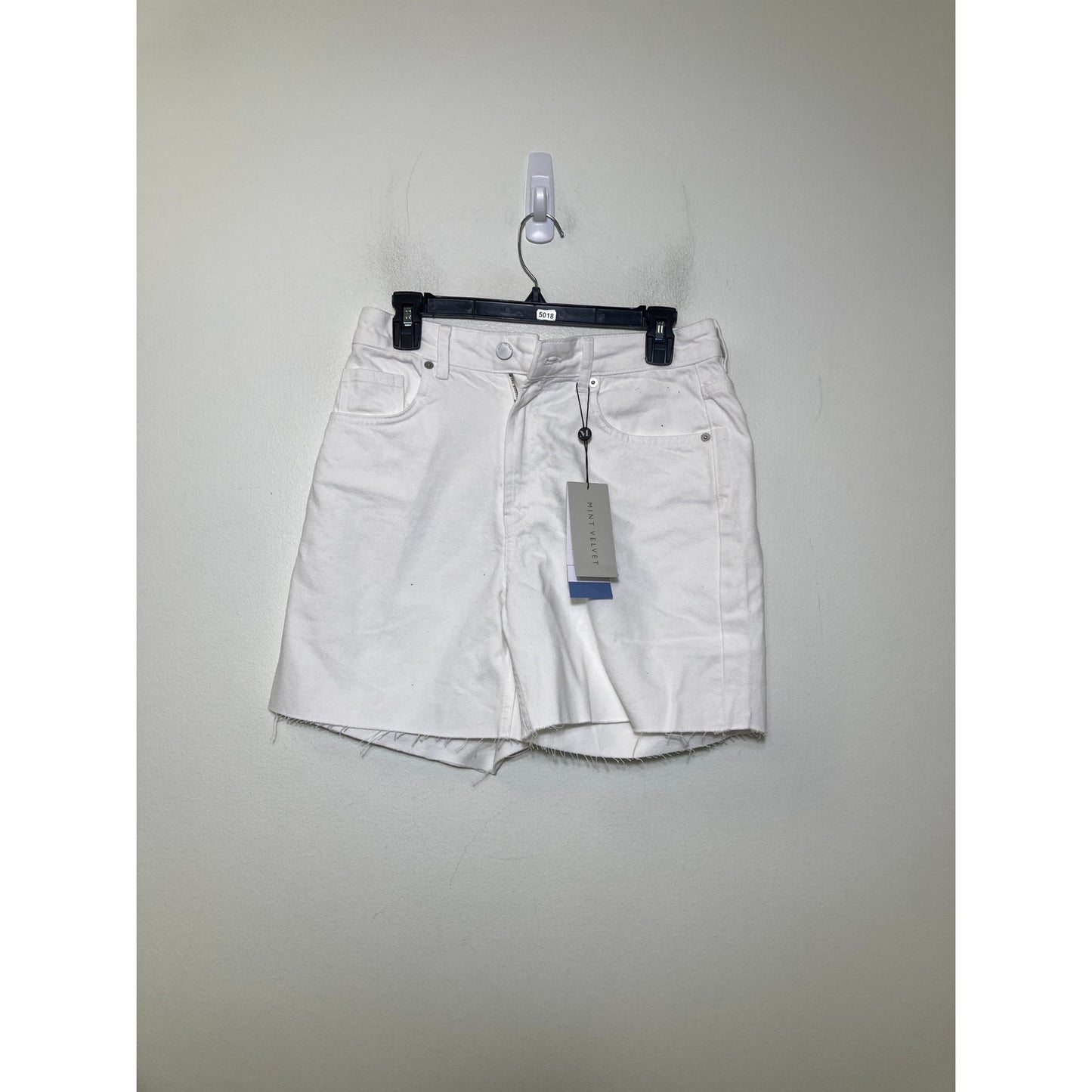 NWT Mint Velvet White Cut Off Shorts Sz 6