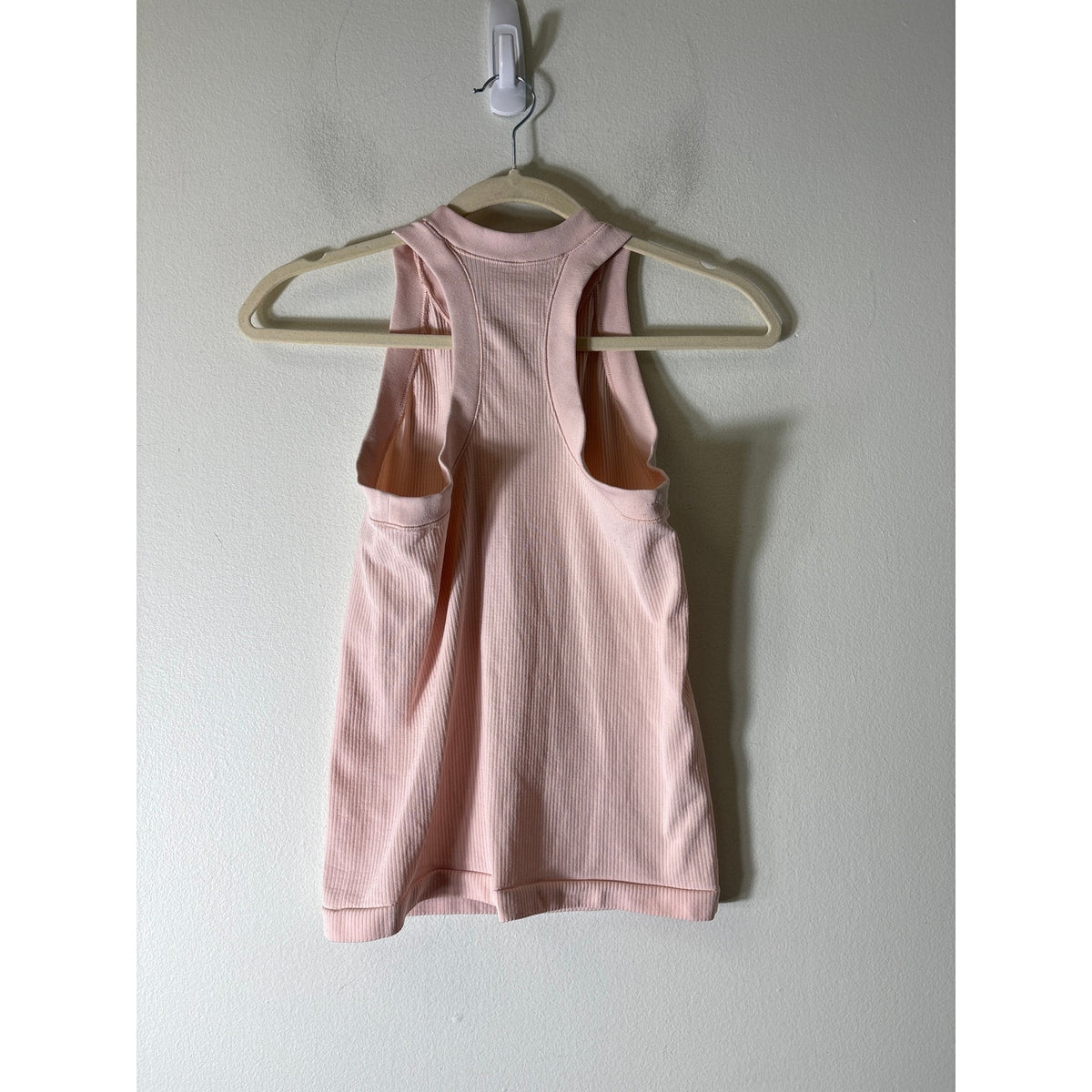 Athleta Blush Pink Ribbed Racerback Sleeveless Tank Sz S