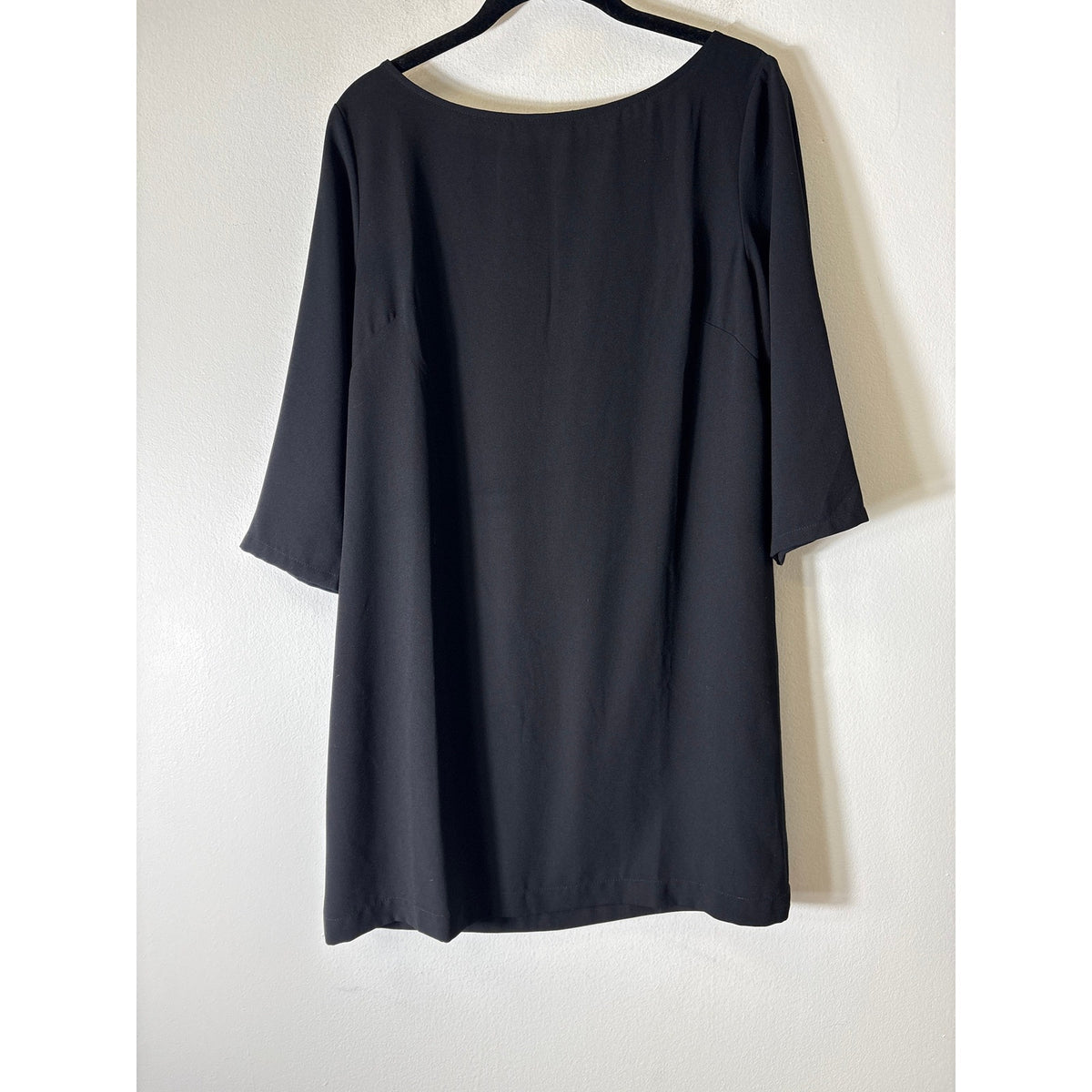 Leith Black 3/4 Sleeve Open Back Mini Dress Sz M
