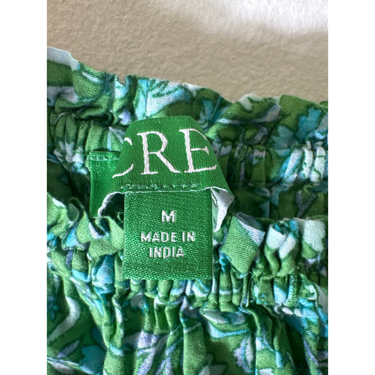 J. Crew Green Floral Spaghetti Strap Maxi Dress Sz M