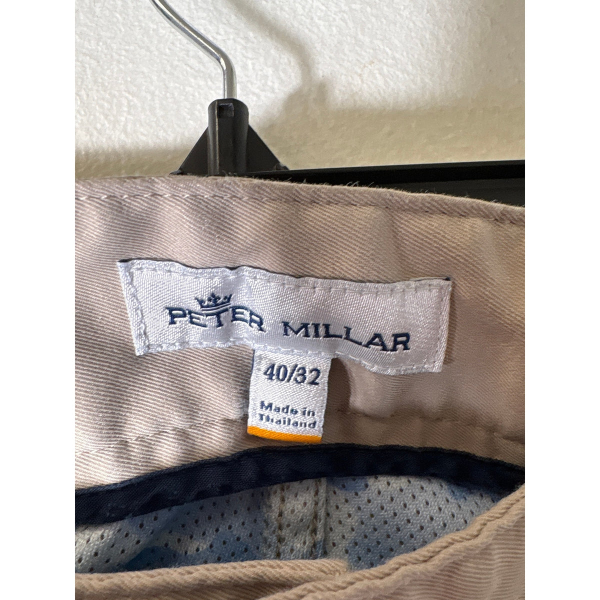 Mens Peter Millar Dark Khaki Flat Front Pants Sz 40/32