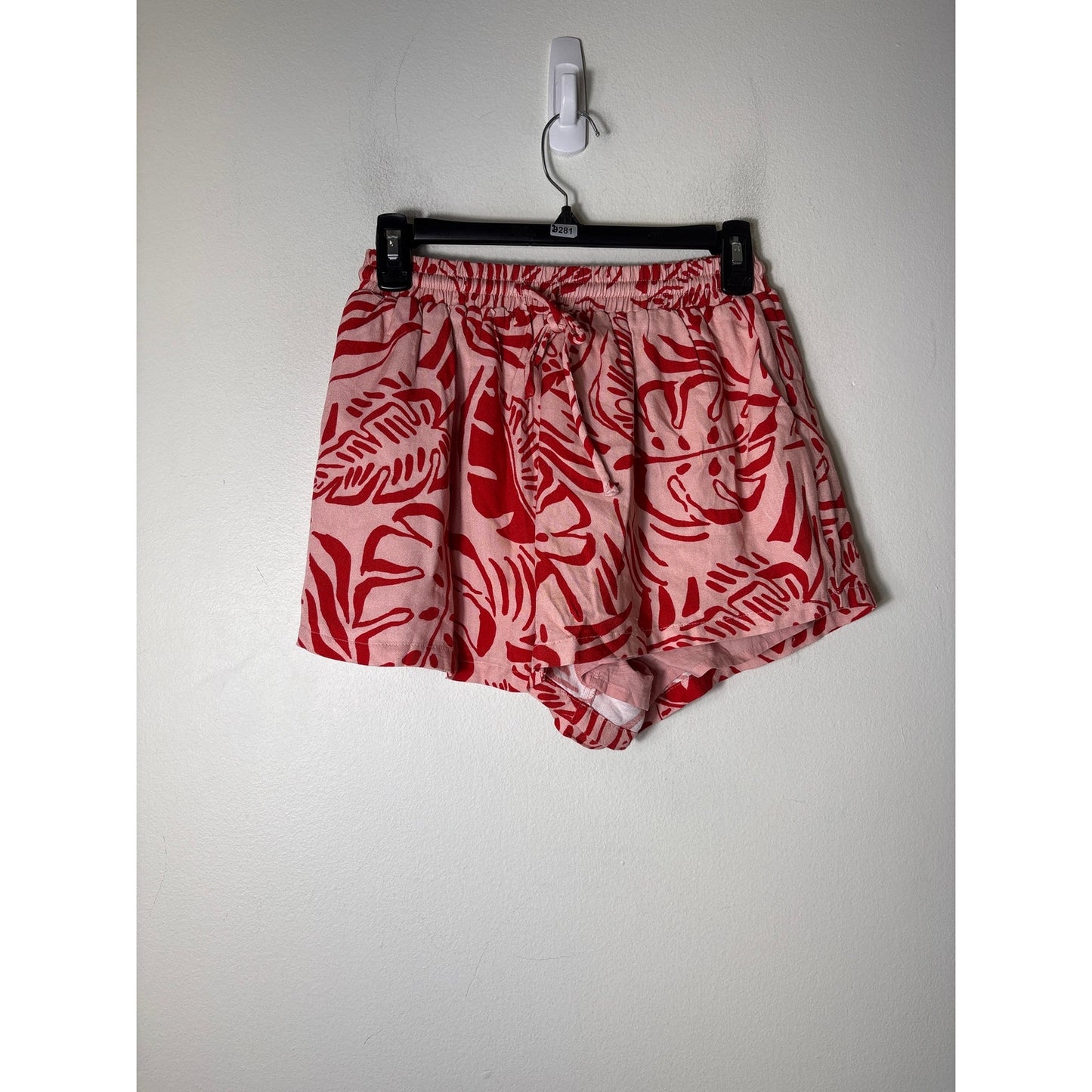 Seven Wonders Pink Red Elastic Waist Lounge Shorts Sz S