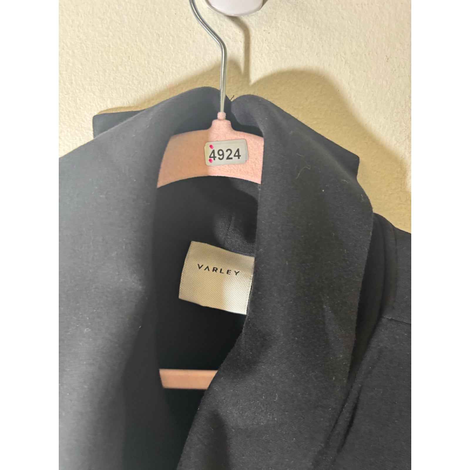 Varley Black Funnel Neck Drawstring Sweatshirt Sz L