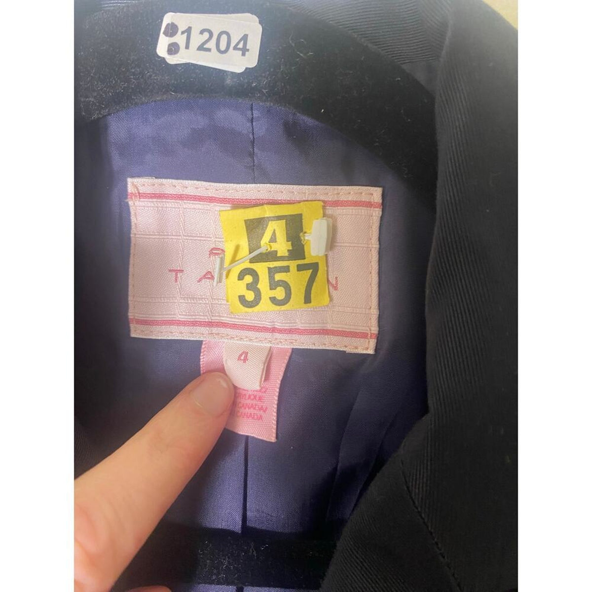 Pink Tartan Black Long Sleeve Blazer Size 4