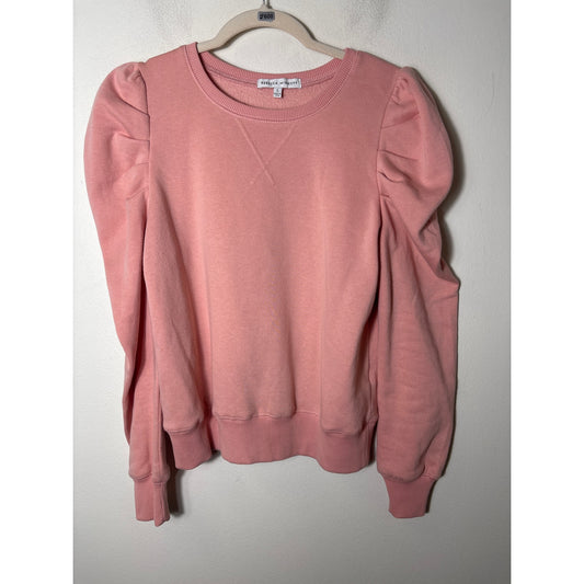 Rebecca Minkoff Blush Puff Sleeve Sweatshirt Sz S
