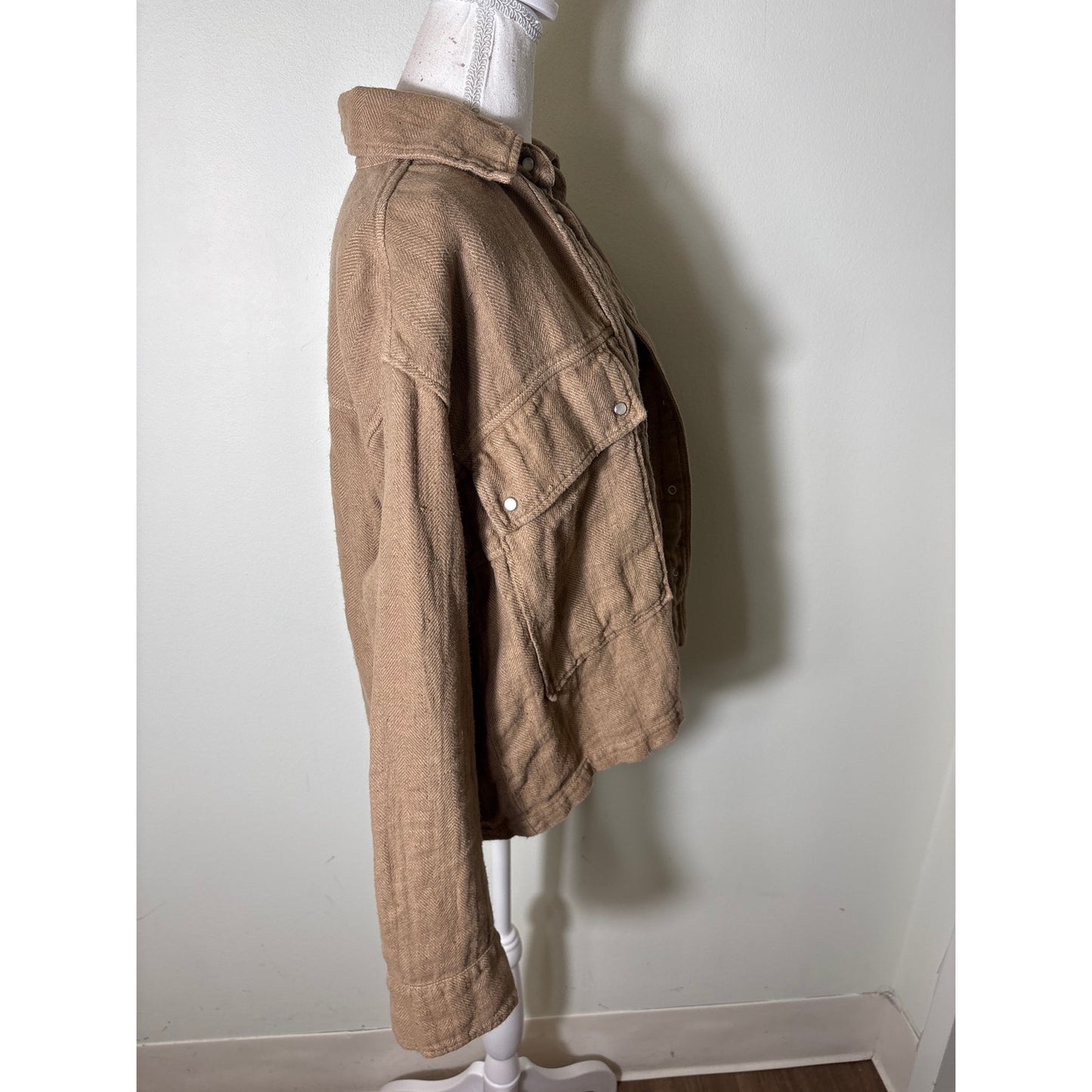 Soniavilla Light Brown Long Sleeve Linen Jacket Sz 40