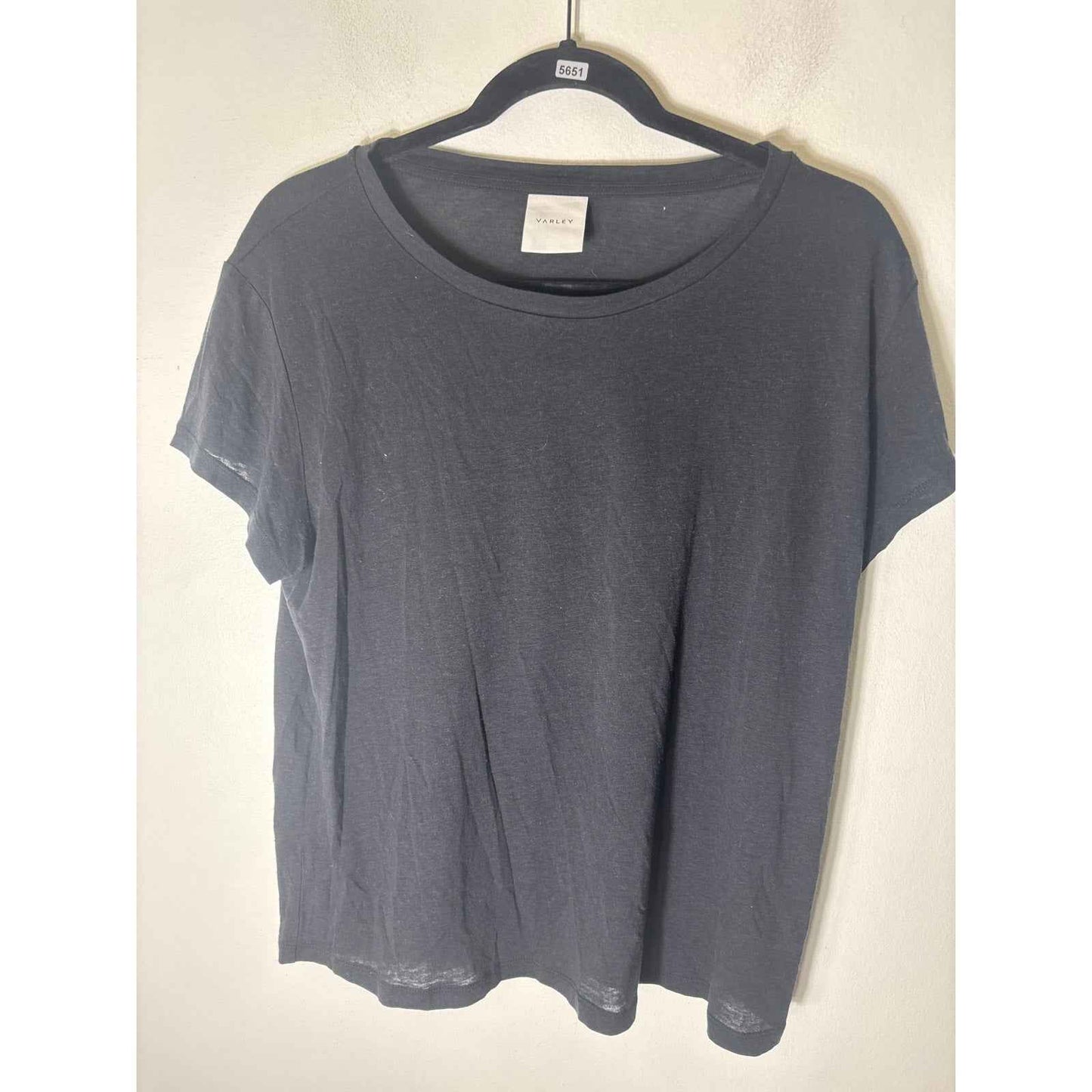 Varley Black Short Sleeve Crew Neck Tee Shirt Sz M