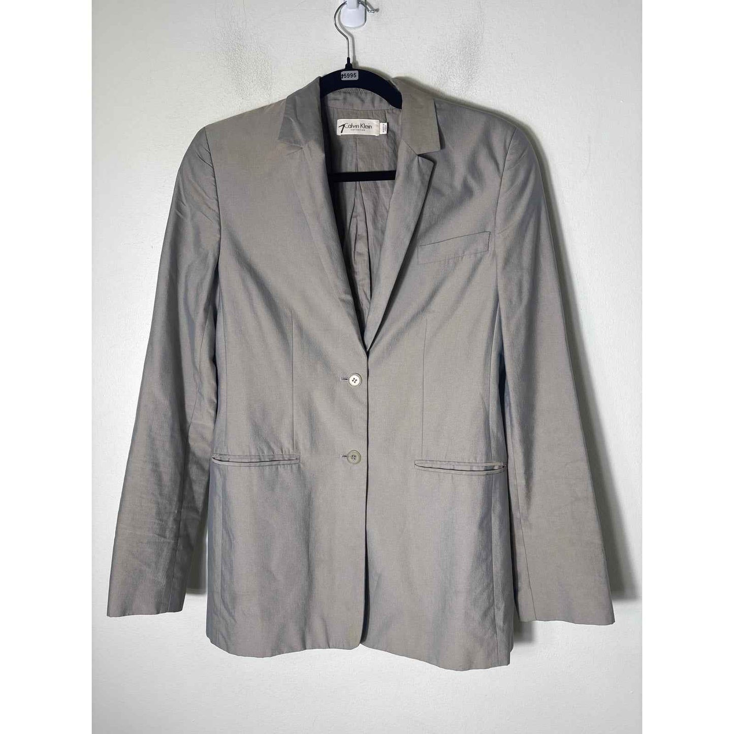 Calvin Klein Collection Gray Long Sleeve Blazer/Jacket Sz 6