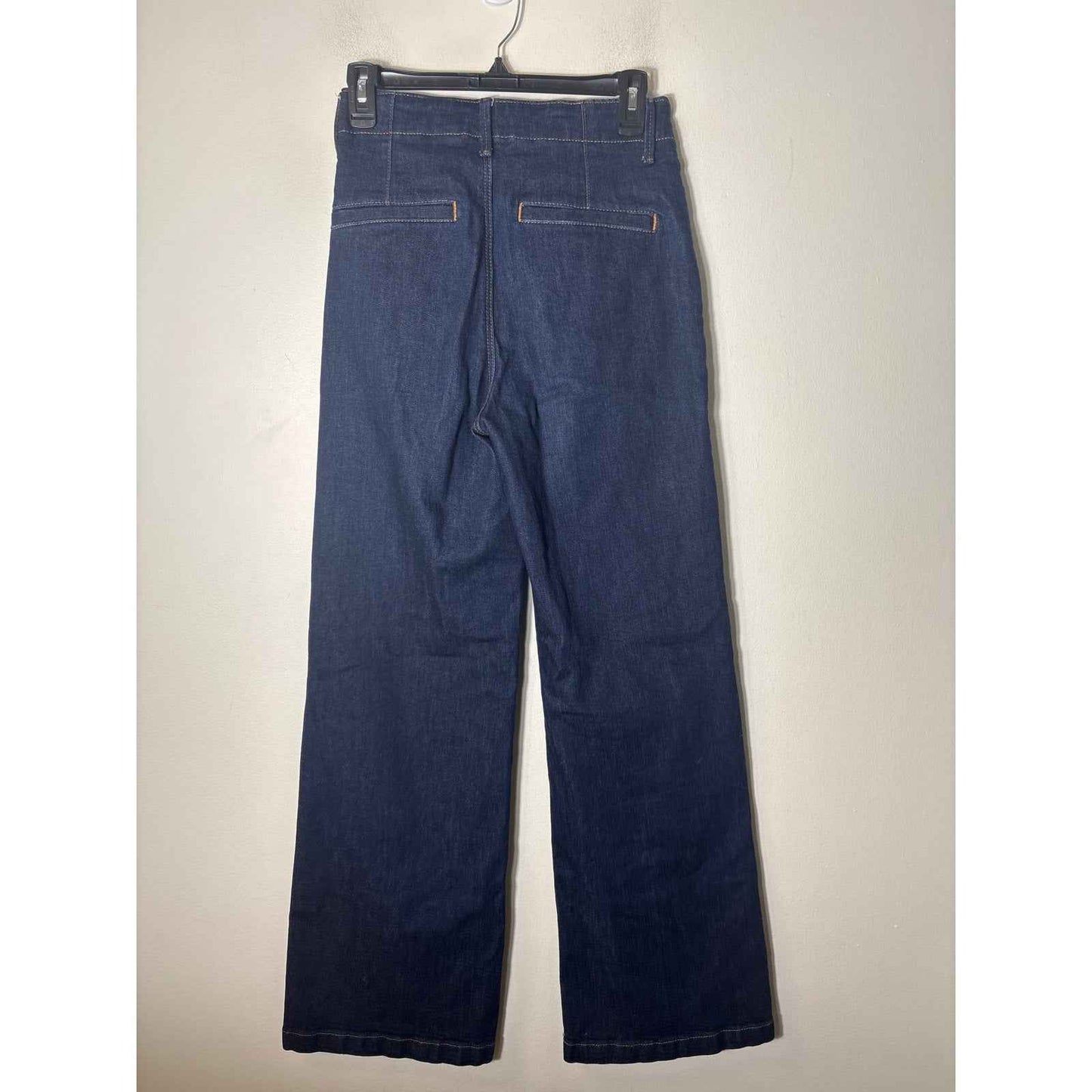 Ann Taylor Dark Wash Wide Leg Blue Jeans Sz 0