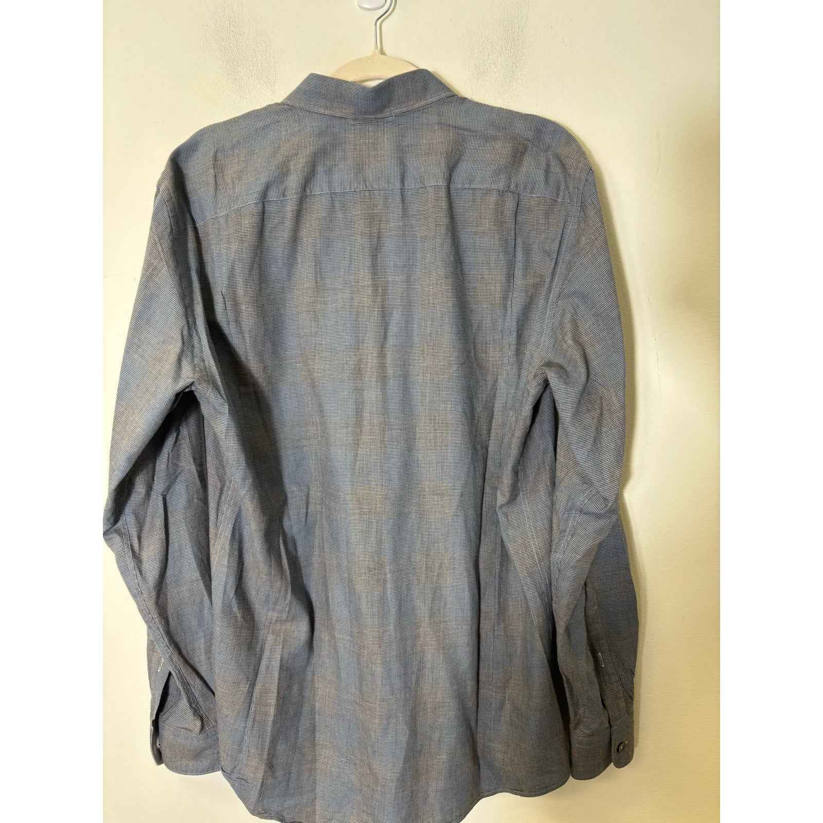 Men's Ermenegildo Zegna Bluish Gray Soft Cotton  Button Down Shirt Sz L
