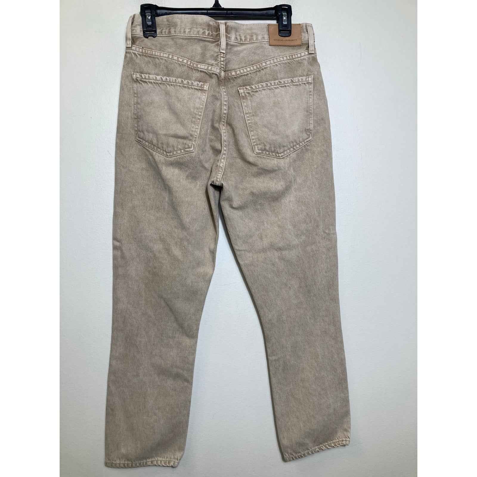 Citizens of Humanity Tan "Jolene" Straight Leg Denim Jeans Sz 28