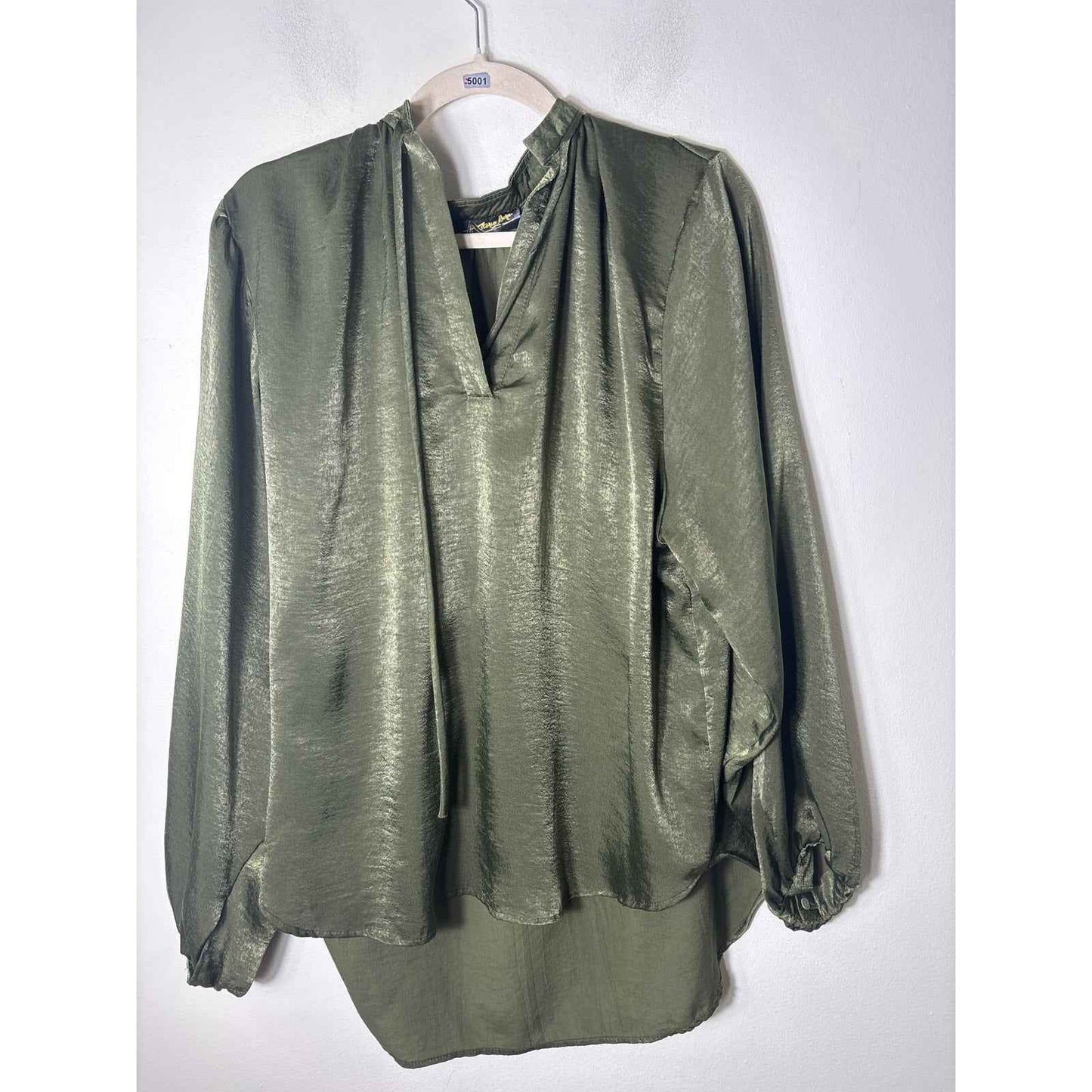 Astorio Born Green Long Sleeve Blouse Sz XL