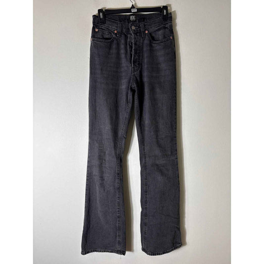 BDG Black Super High Rise Flare Jeans Sz 26