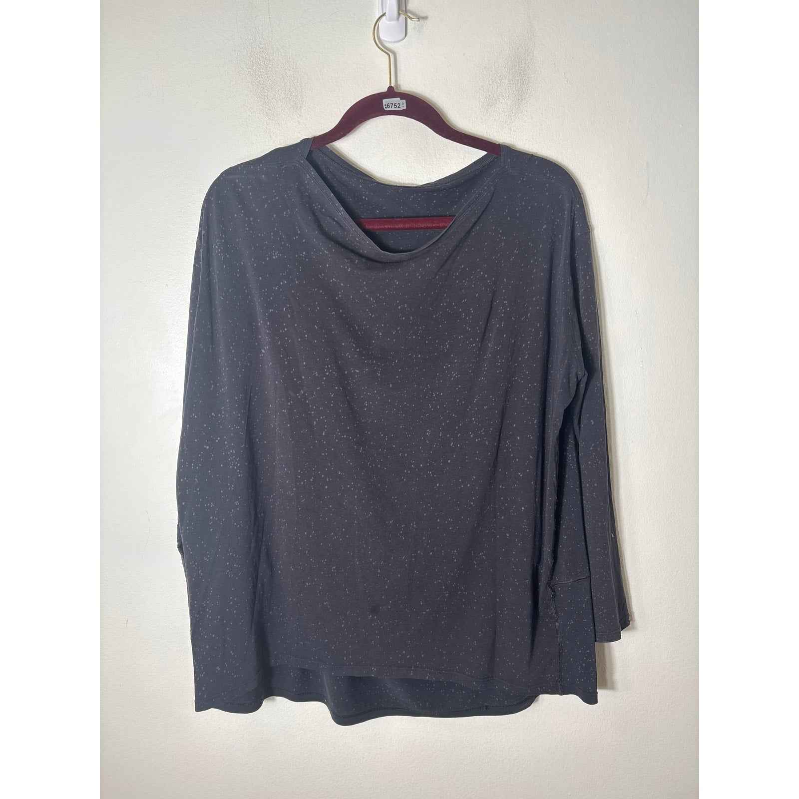 Lululemon Oversized Charcoal Long Sleeve Top Sz L