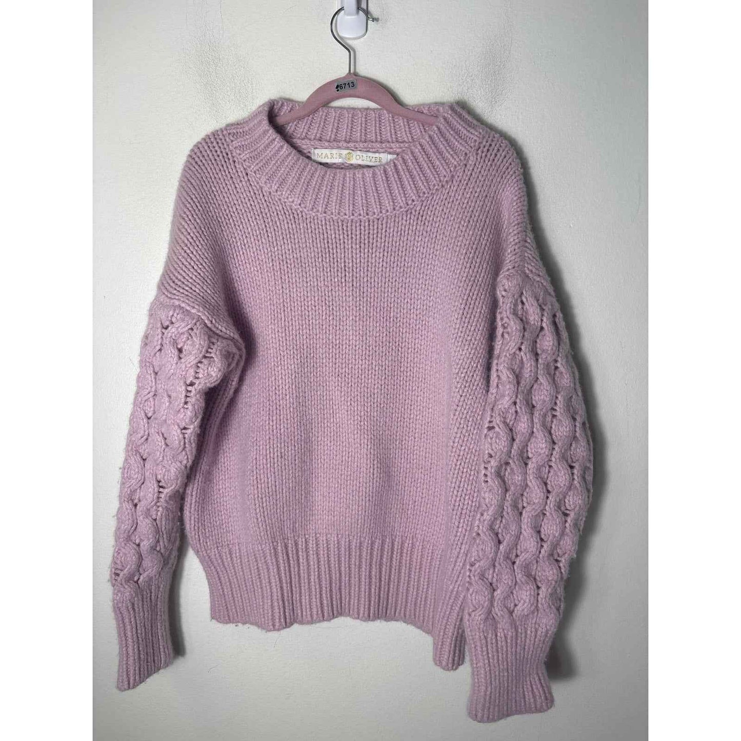 Marie Oliver Pinkish Purple Knit Long Sleeve Sweater Sz S