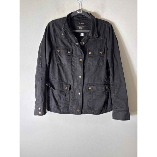 J. Crew Black Relaxed Boyfriend Field Jacket Sz M