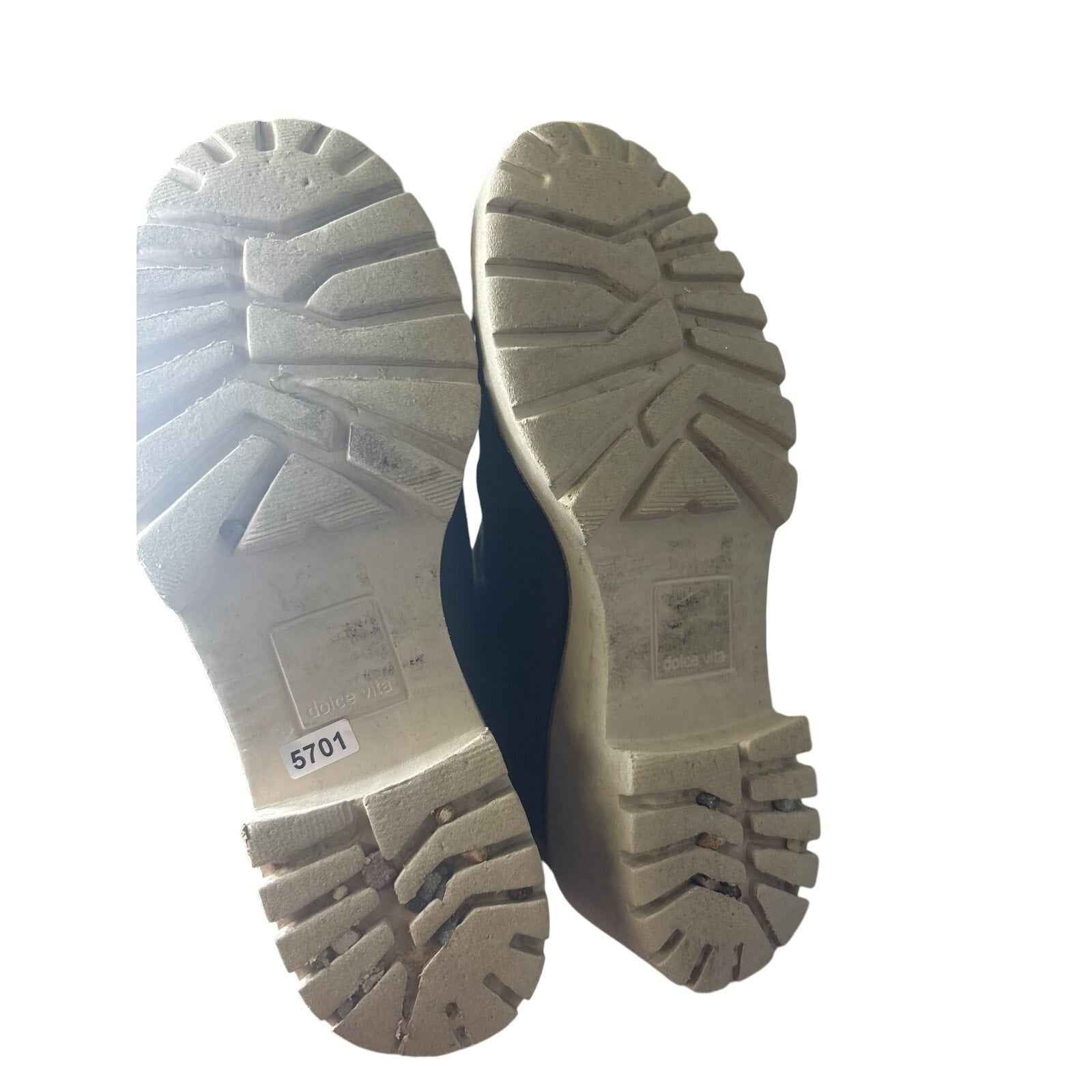 Dolce Vita Black Platform Pull On Ankle Boots Sz 7.5