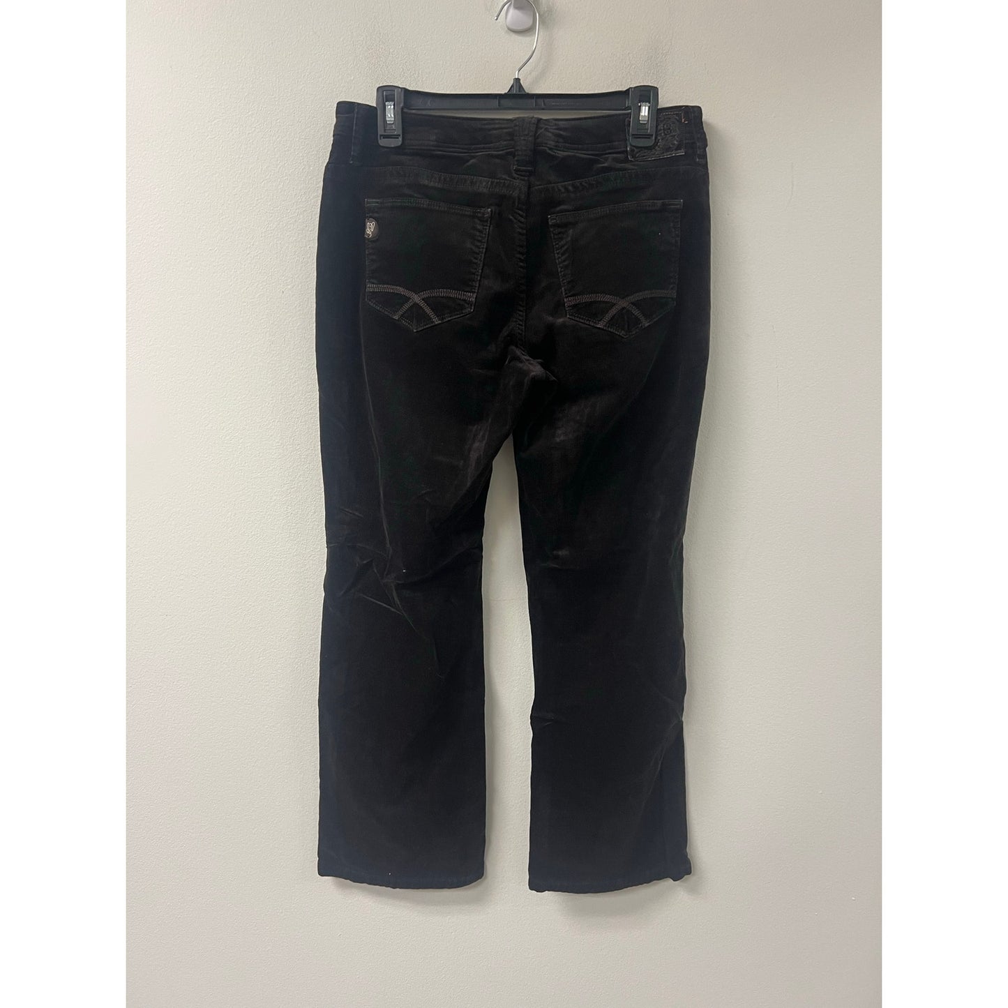 Christe Blue Womens Brown Cord Wide Leg Jeans Sz M/8