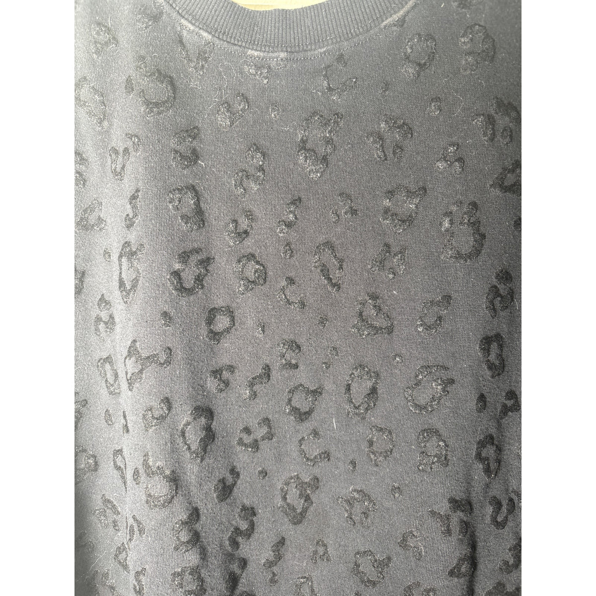 Z Supply black Cheetah Print Sweatshirt Sz XL
