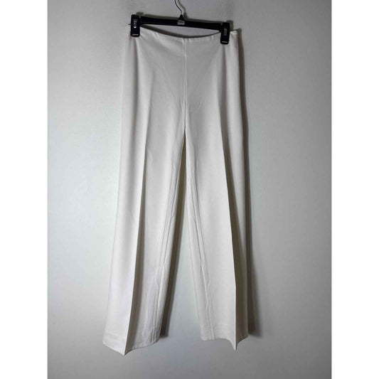 J. McLaughlin Cream Straight Leg Flat Front Zip Pants Sz 2