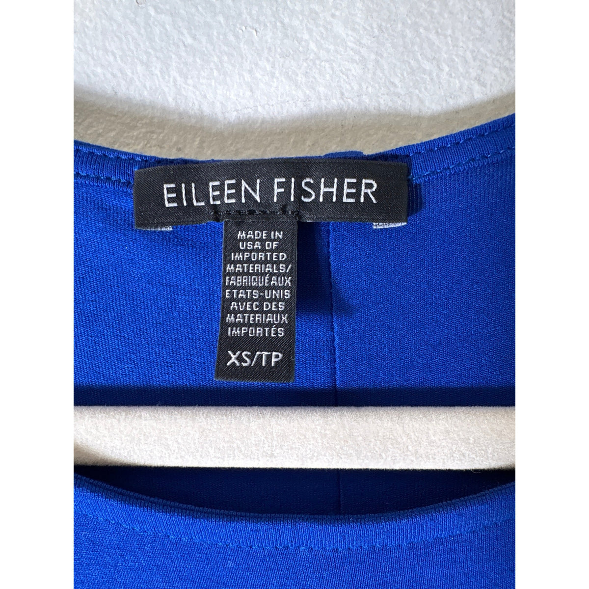 Eileen Fisher Bright Blue Long Sleeve Knee Length Dress Sz XS