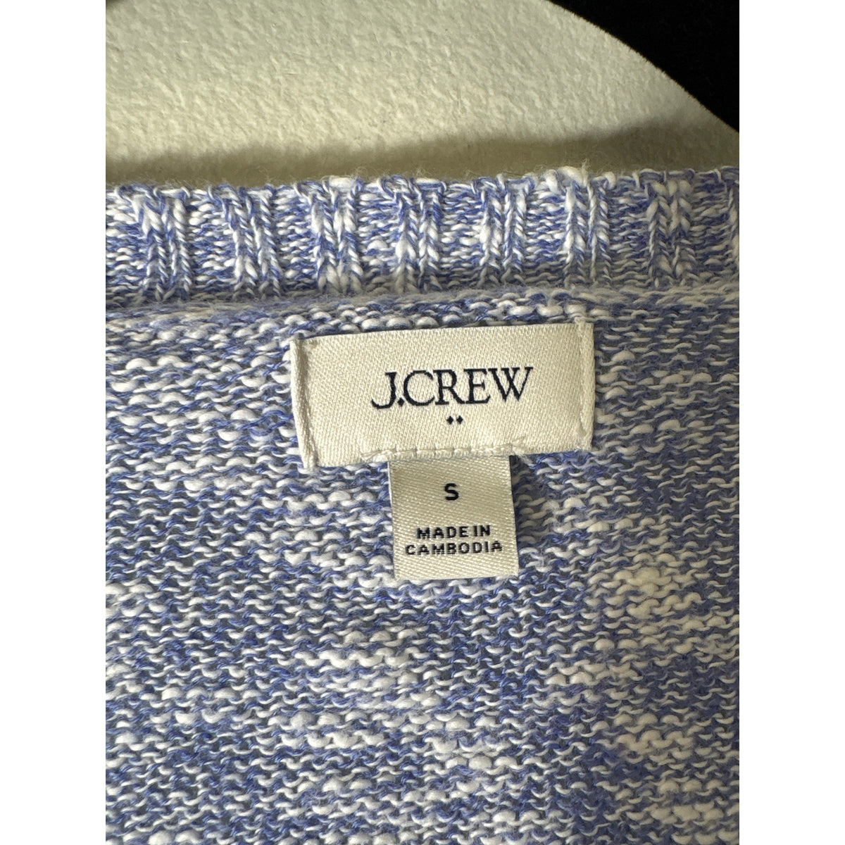 J.Crew Blue Heathered Long Sleeve Crew Neck Sweater Sz S