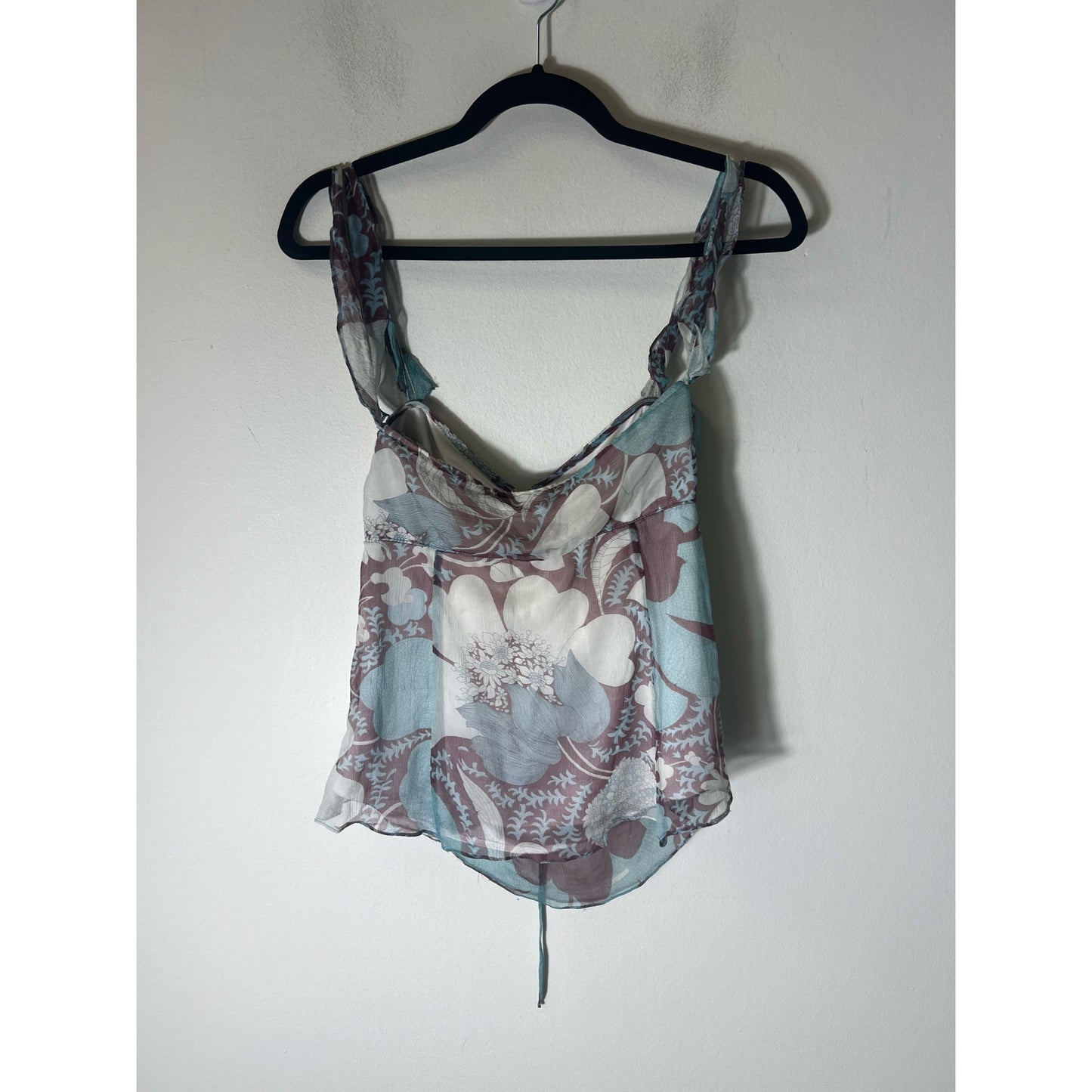parameter Blue Floral Tank Top Sz 6