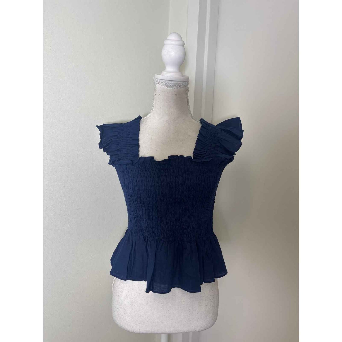 NWT Hill House Navy Paz Top Sz L